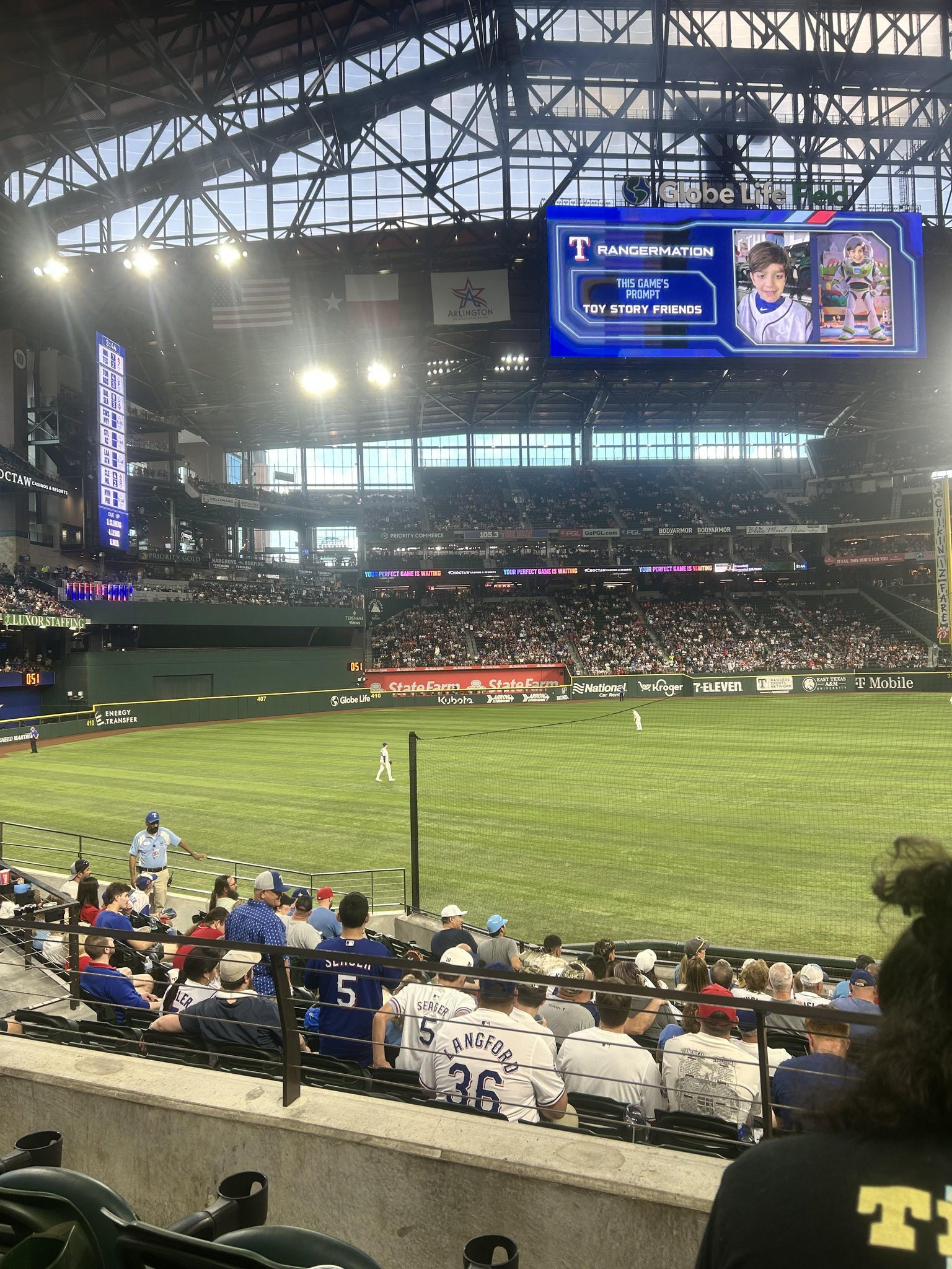 Real Fan View taken from Section 2 at Globe Life Field by Lindsay B