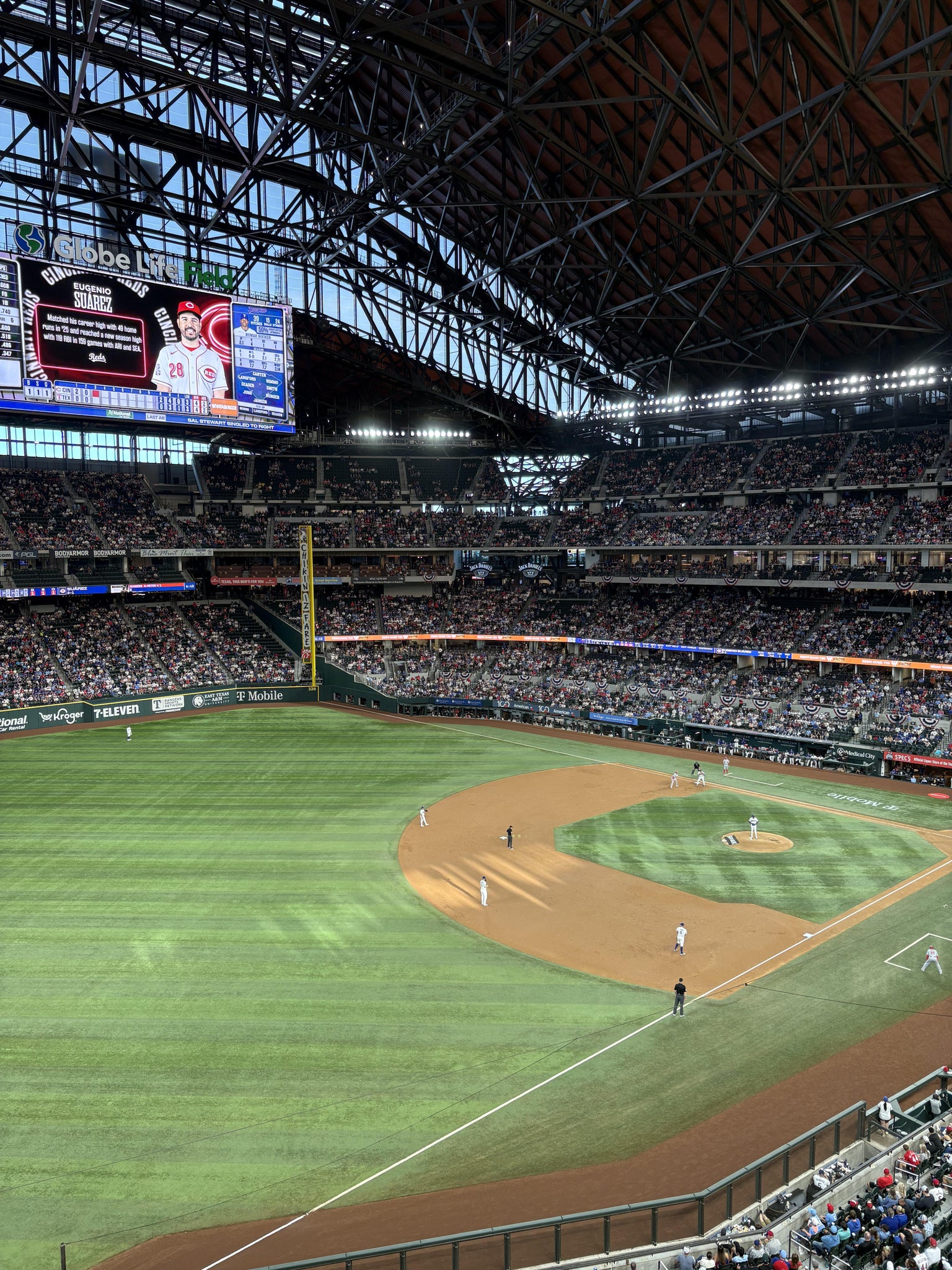 Real Fan View taken from Section 206 at Globe Life Field by Mallery W