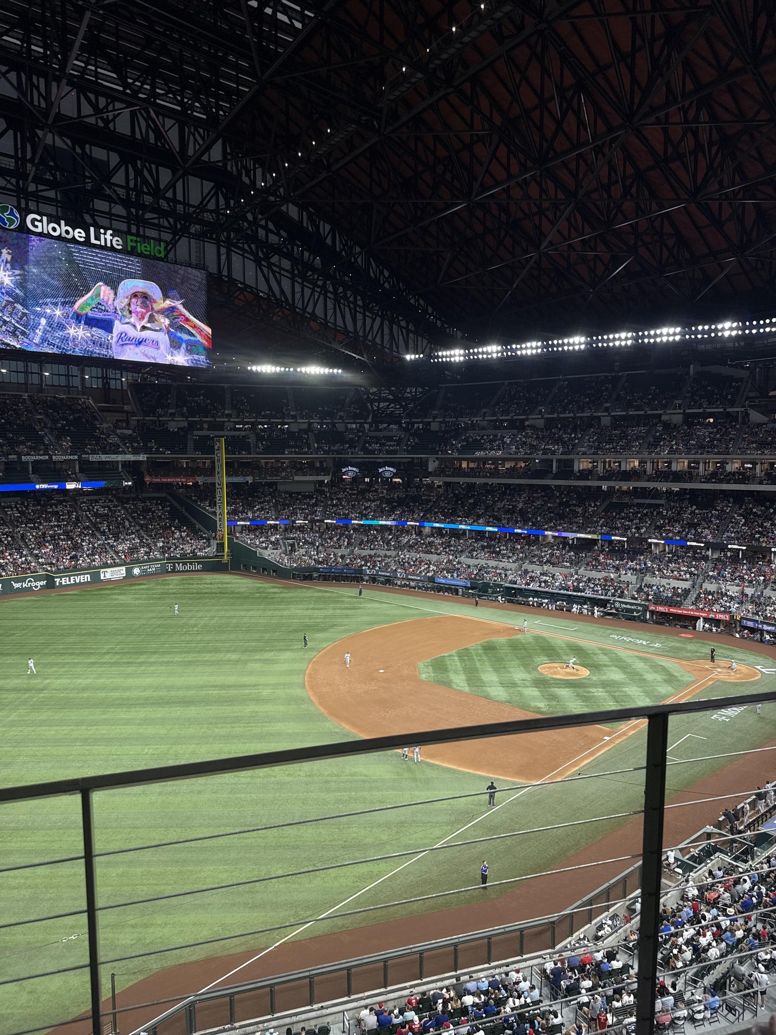 Real Fan View taken from Section 206 at Globe Life Field by Jesse B