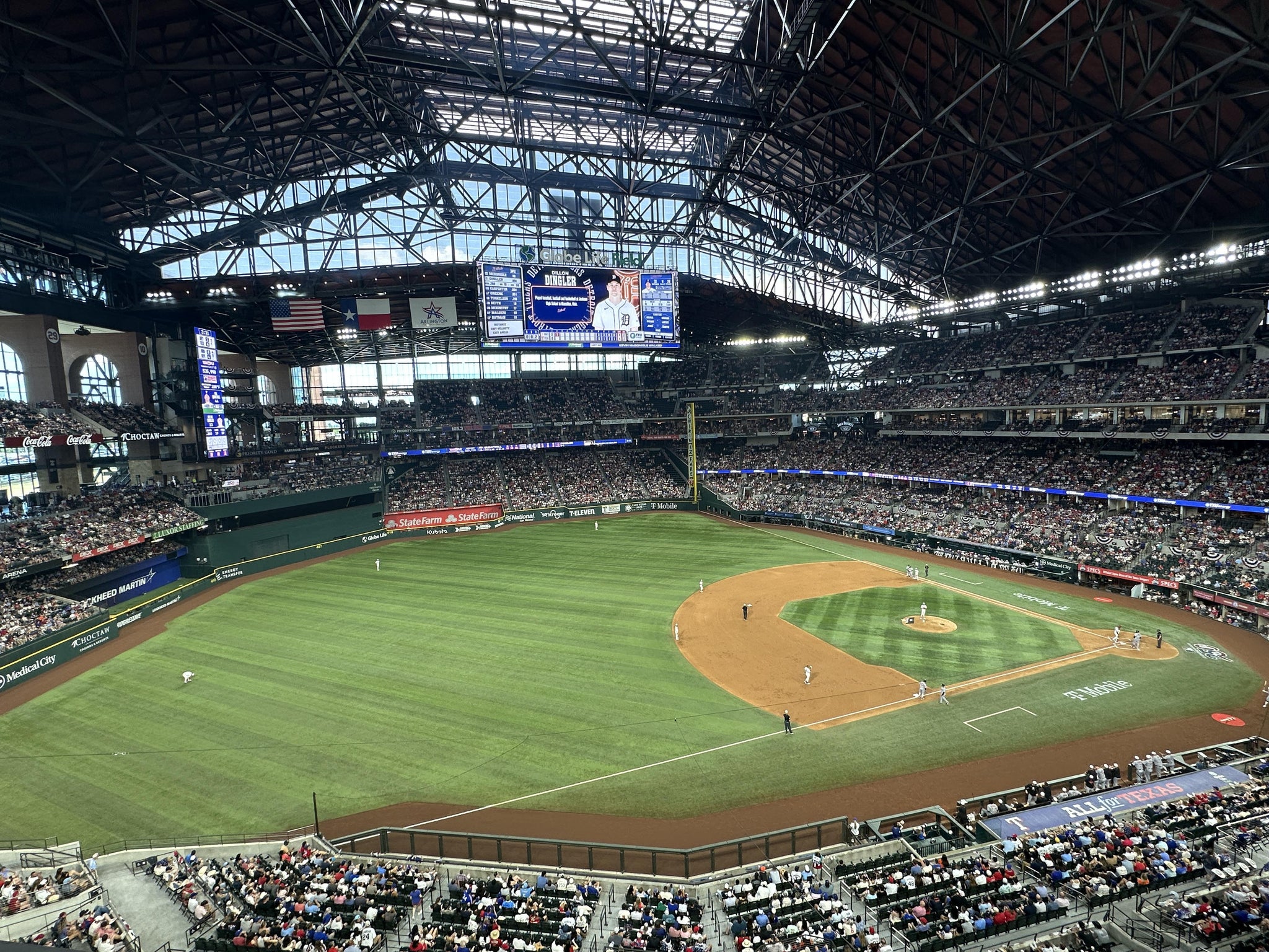 Real Fan View taken from Section 208 at Globe Life Field by Thomas M