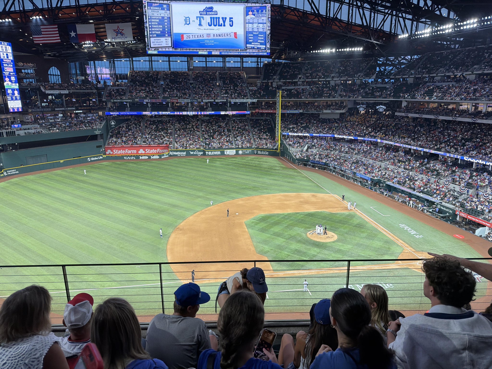 Real Fan View taken from Section 210 at Globe Life Field by Luis D