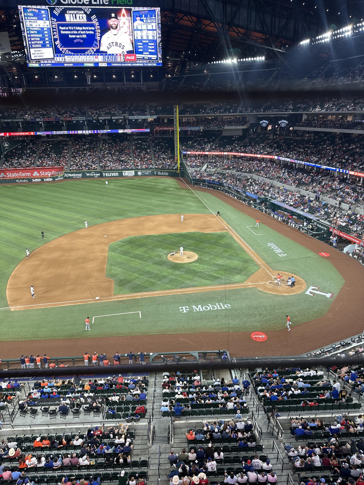 Real Fan View taken from Section 211 at Globe Life Field by Danielle T