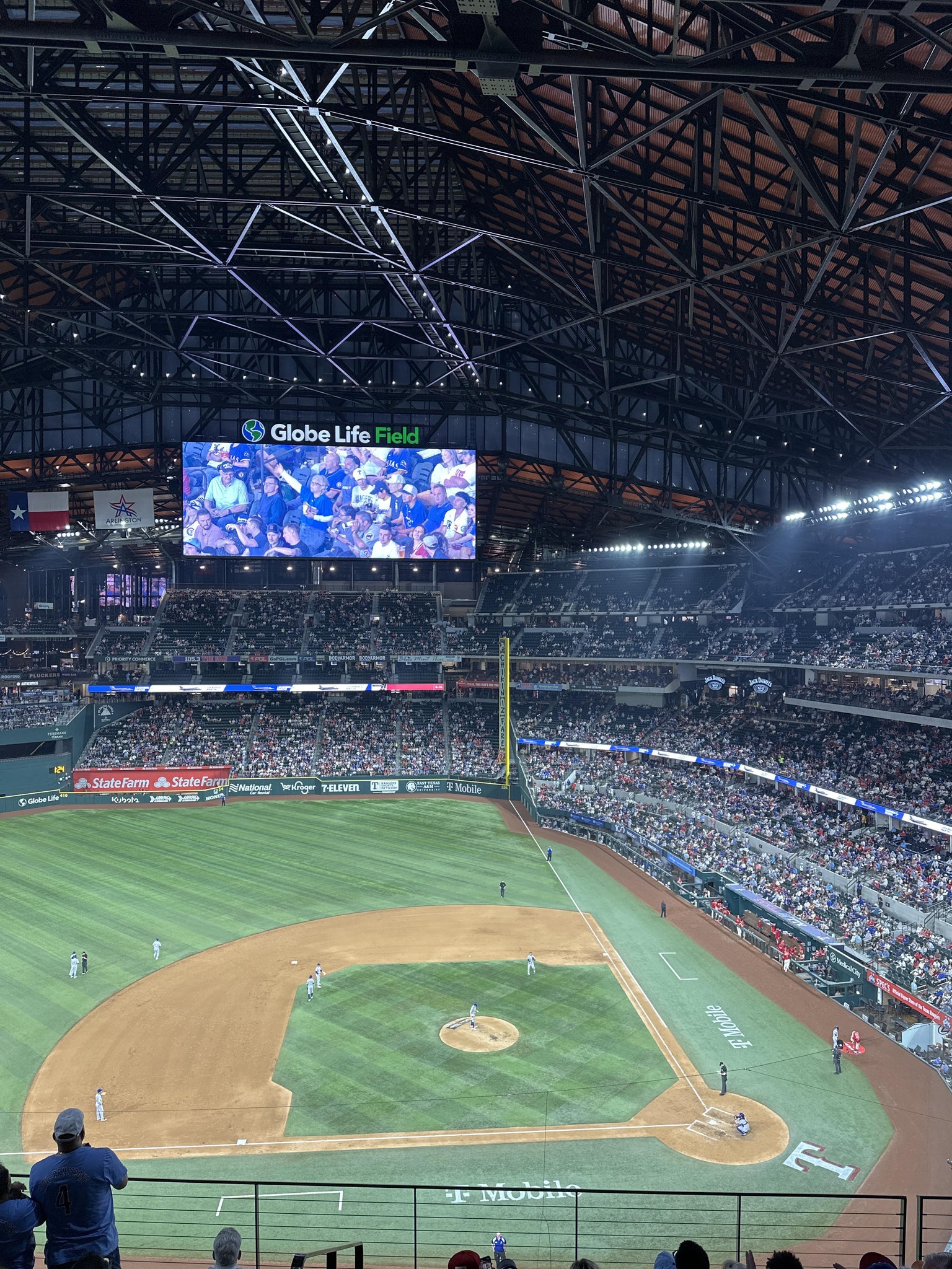Real Fan View taken from Section 212 at Globe Life Field by Jamie C