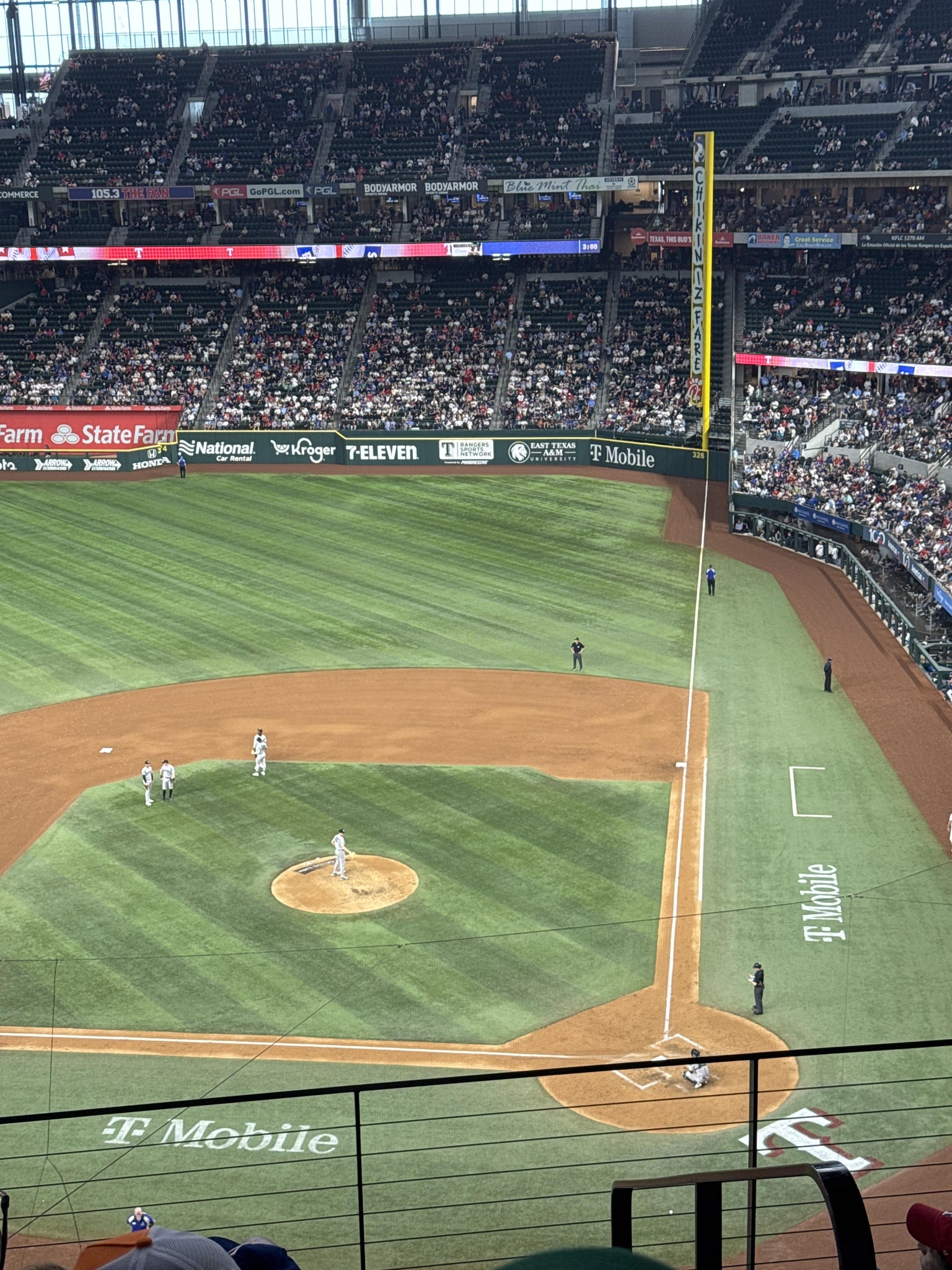 Real Fan View taken from Section 213 at Globe Life Field by Mede N