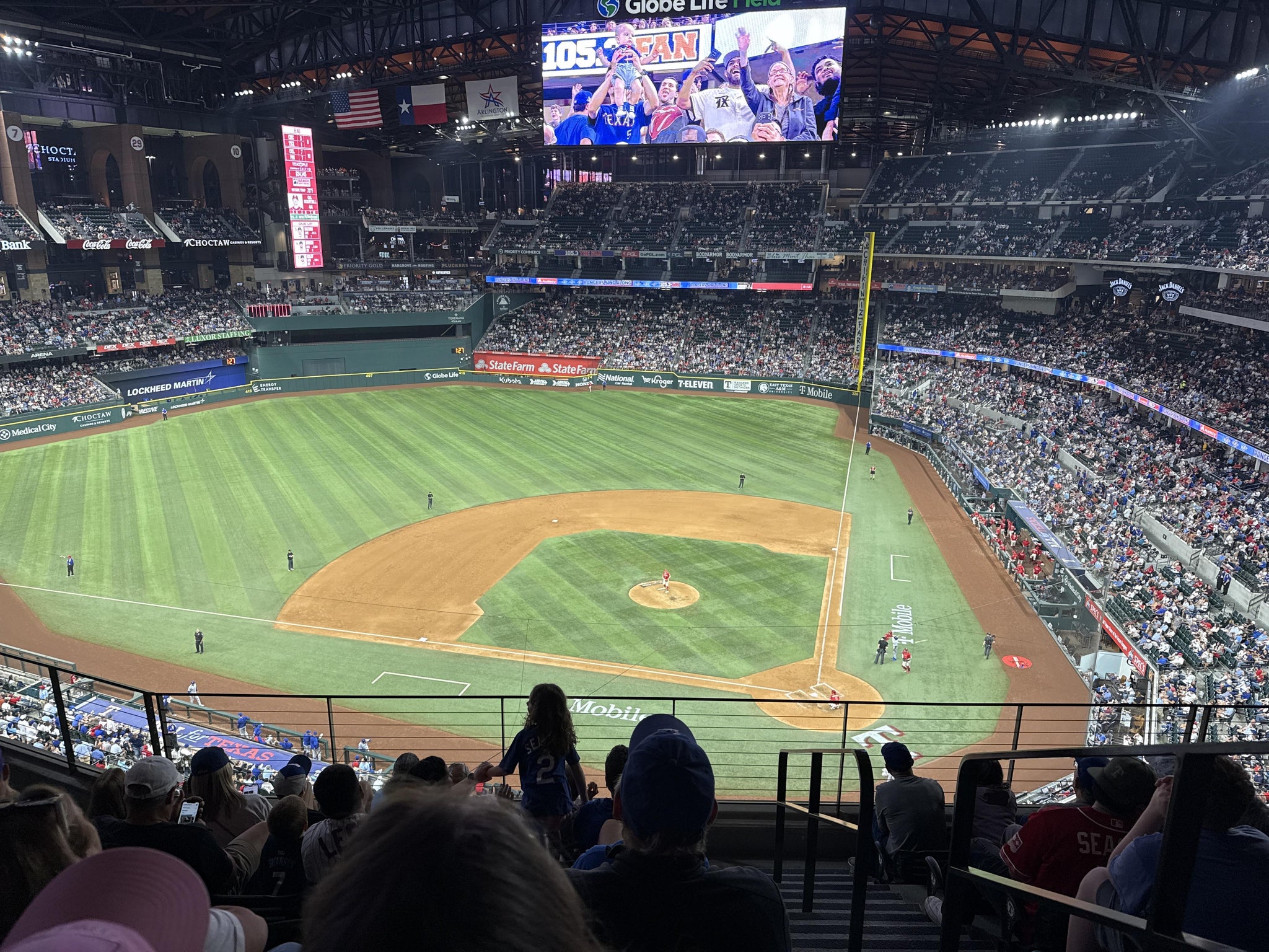 Real Fan View taken from Section 213 at Globe Life Field by Chris R