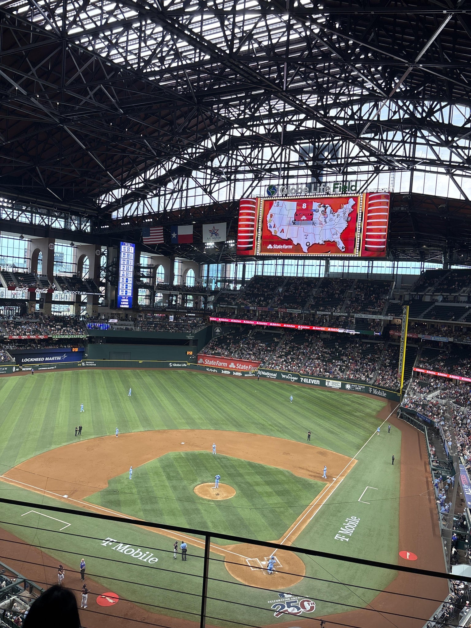Real Fan View taken from Section 215 at Globe Life Field by Karsyn A