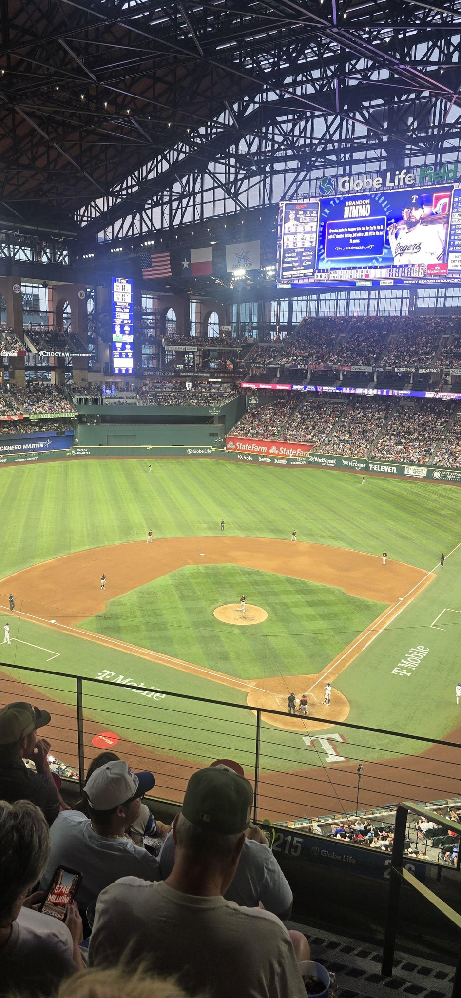 Real Fan View taken from Section 215 at Globe Life Field by Patricia a S