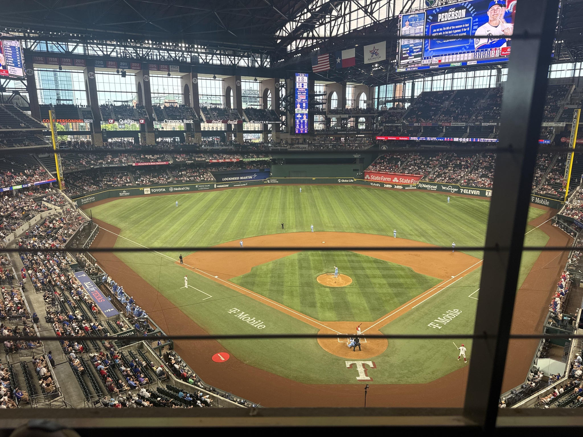 Real Fan View taken from Section 216 at Globe Life Field by Jamie B