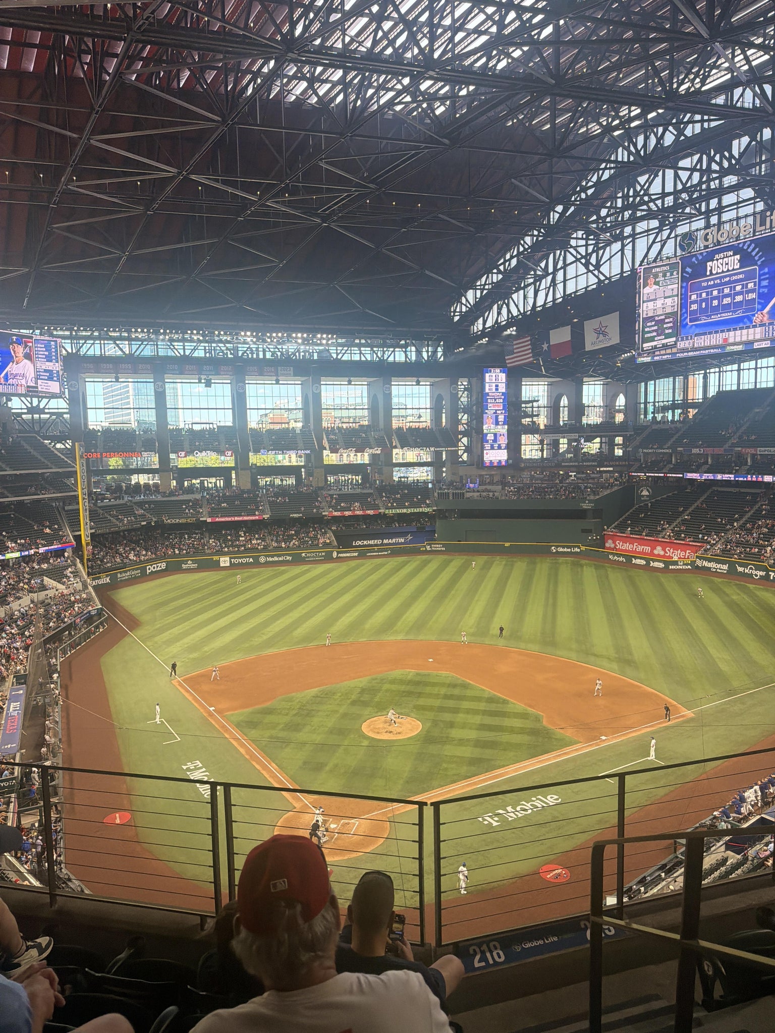 Real Fan View taken from Section 218 at Globe Life Field by Brenden A