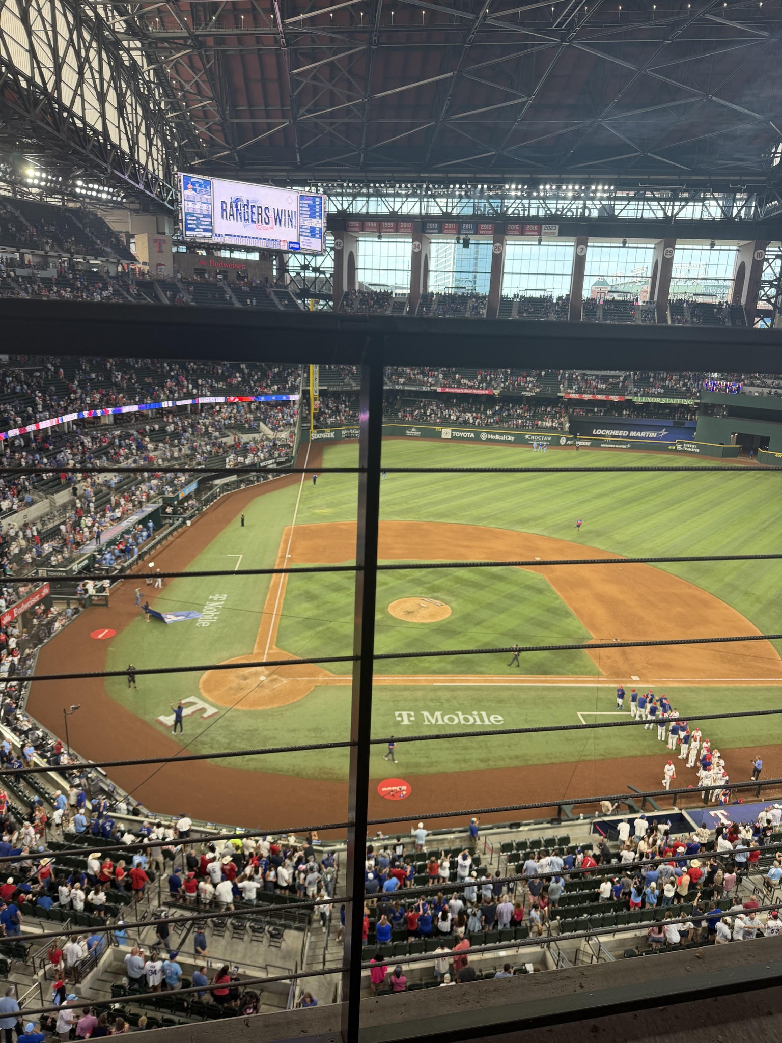 Real Fan View taken from Section 222 at Globe Life Field by Britten S