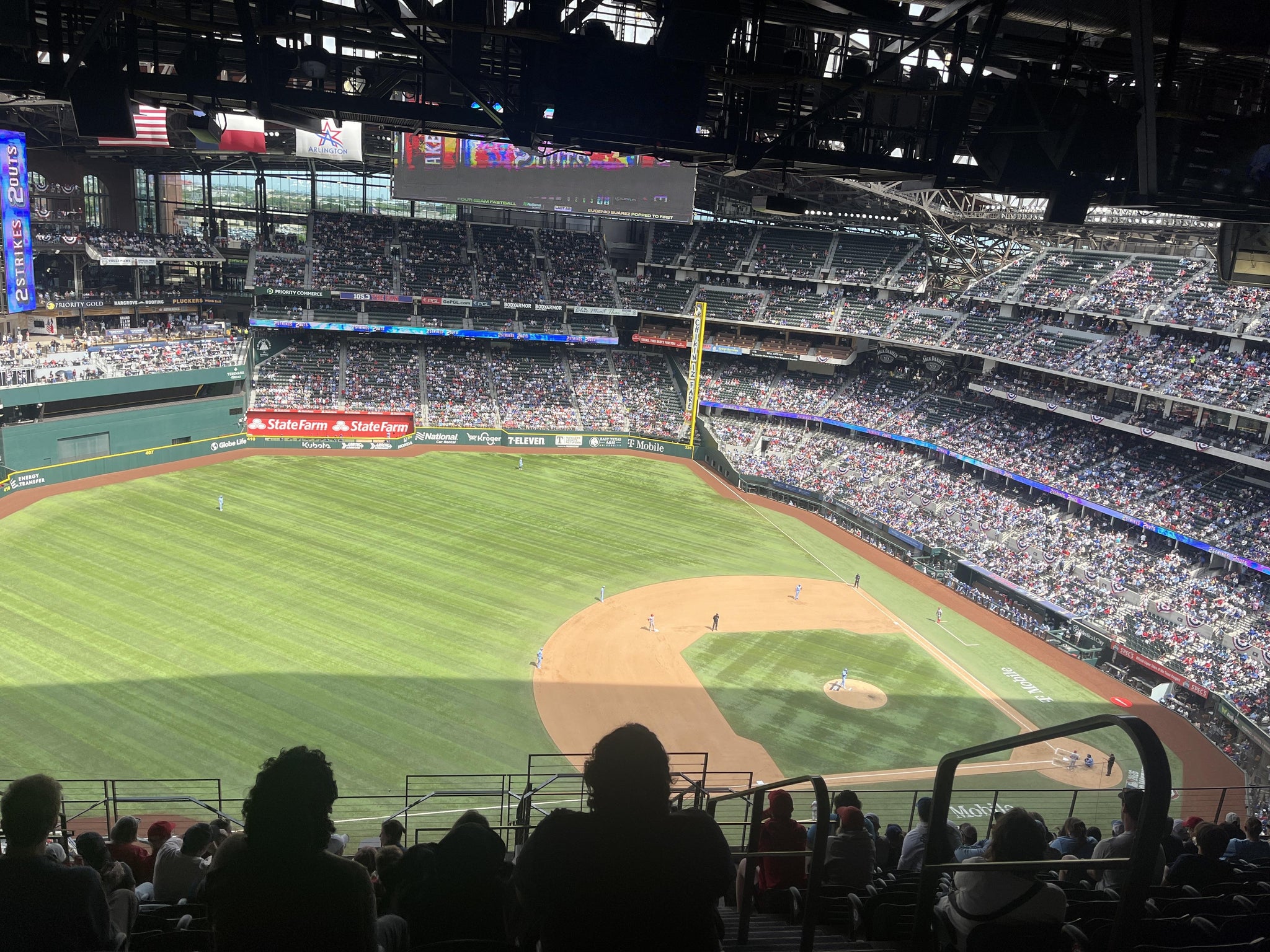 Real Fan View taken from Section 305 at Globe Life Field by Heaven J