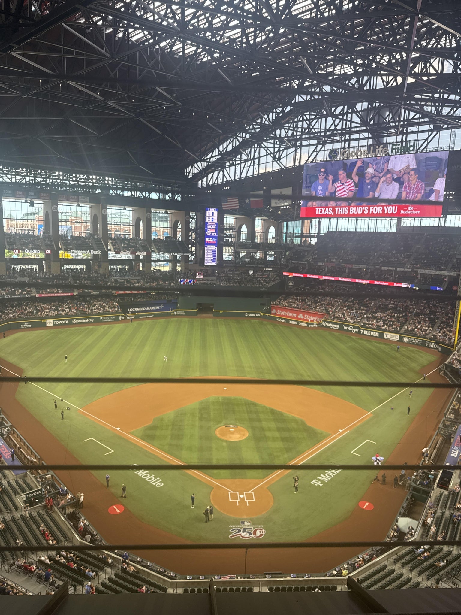 Real Fan View taken from Section 313 at Globe Life Field by Jamie T
