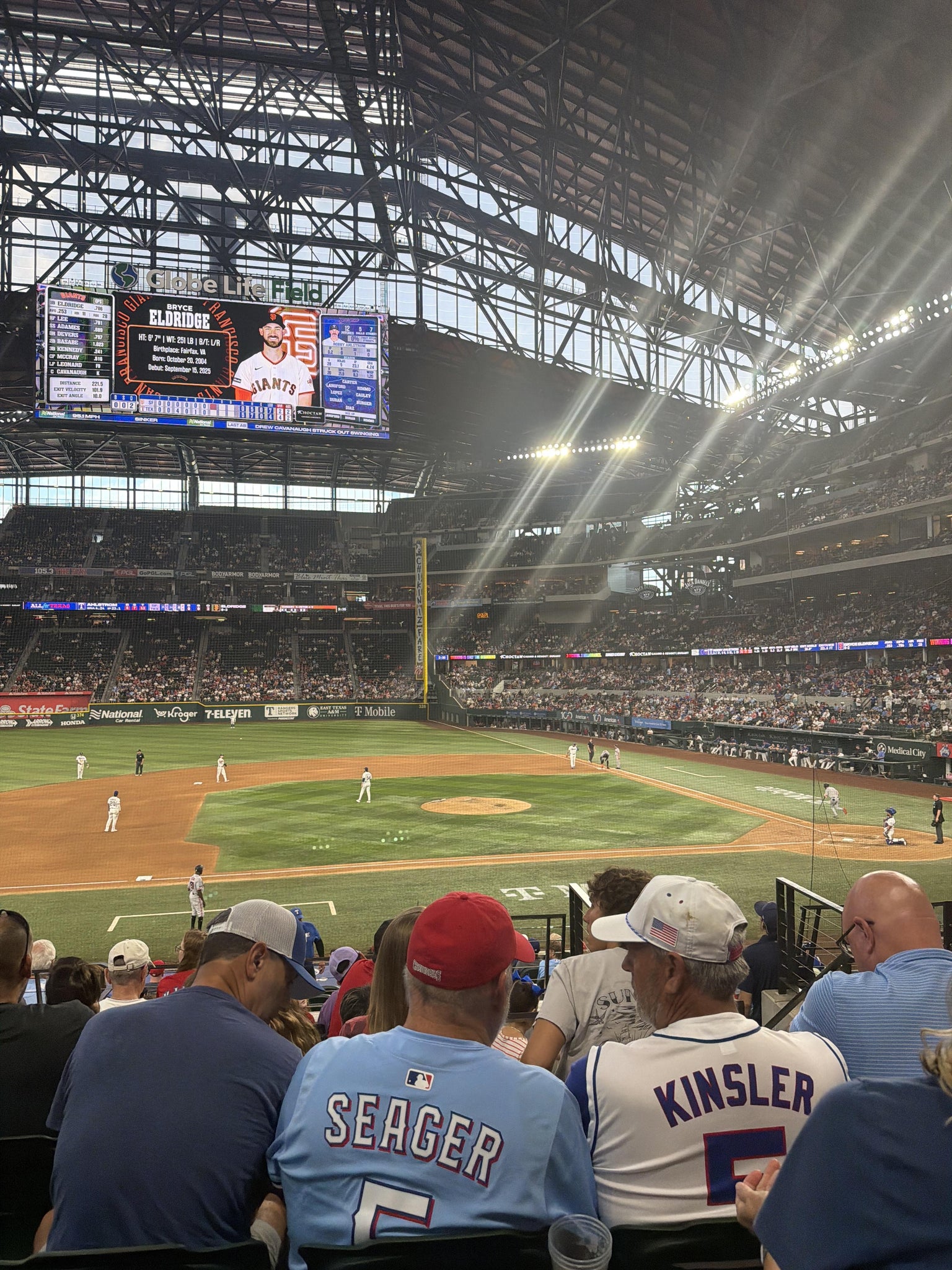 Real Fan View taken from Section 8 at Globe Life Field by Monique L