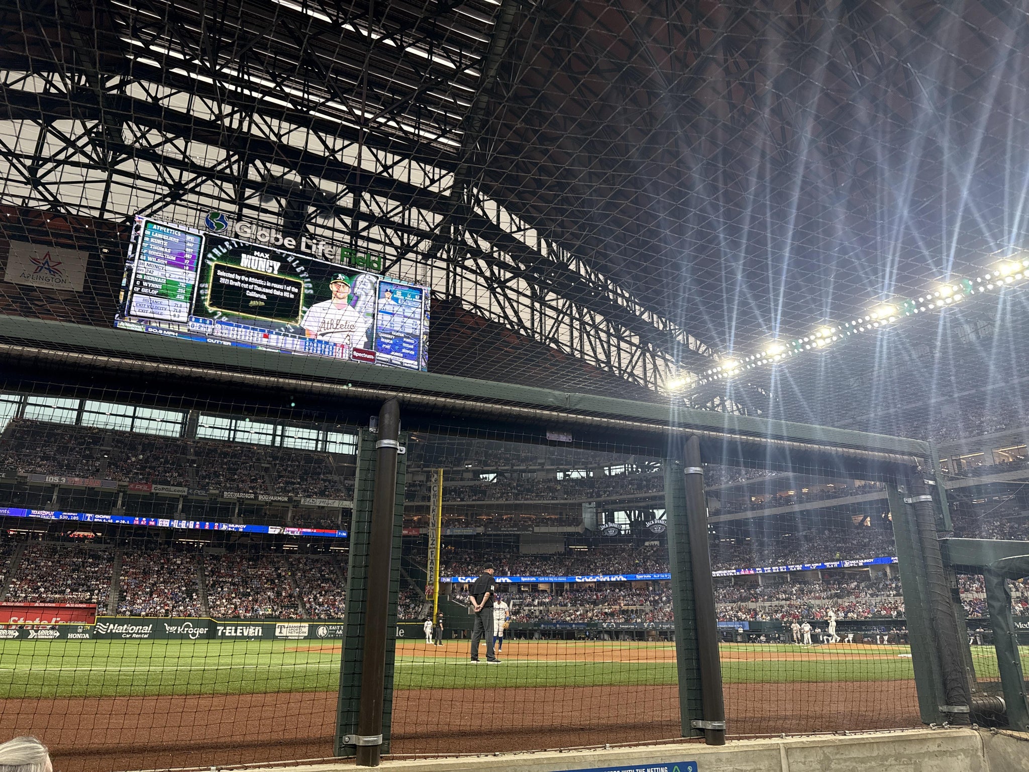 Real Fan View taken from Dugout Club Third Base at Globe Life Field by Leon E