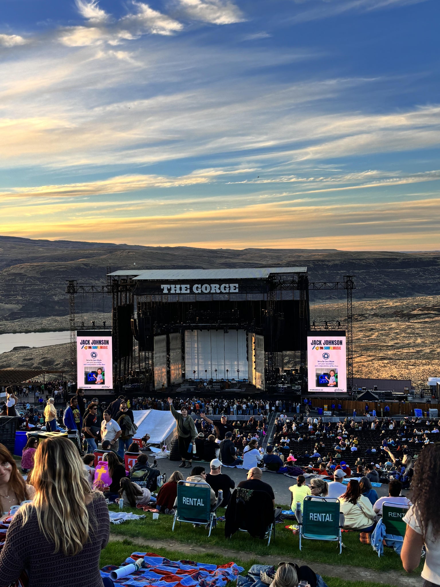 Real Fan View taken from GA Lawn at Gorge Amphitheatre by Paula K