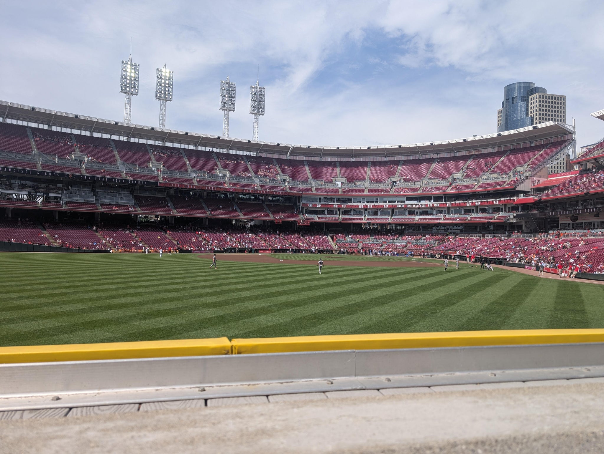 Real Fan View taken from Section 103 at Great American Ball Park by Hugh S