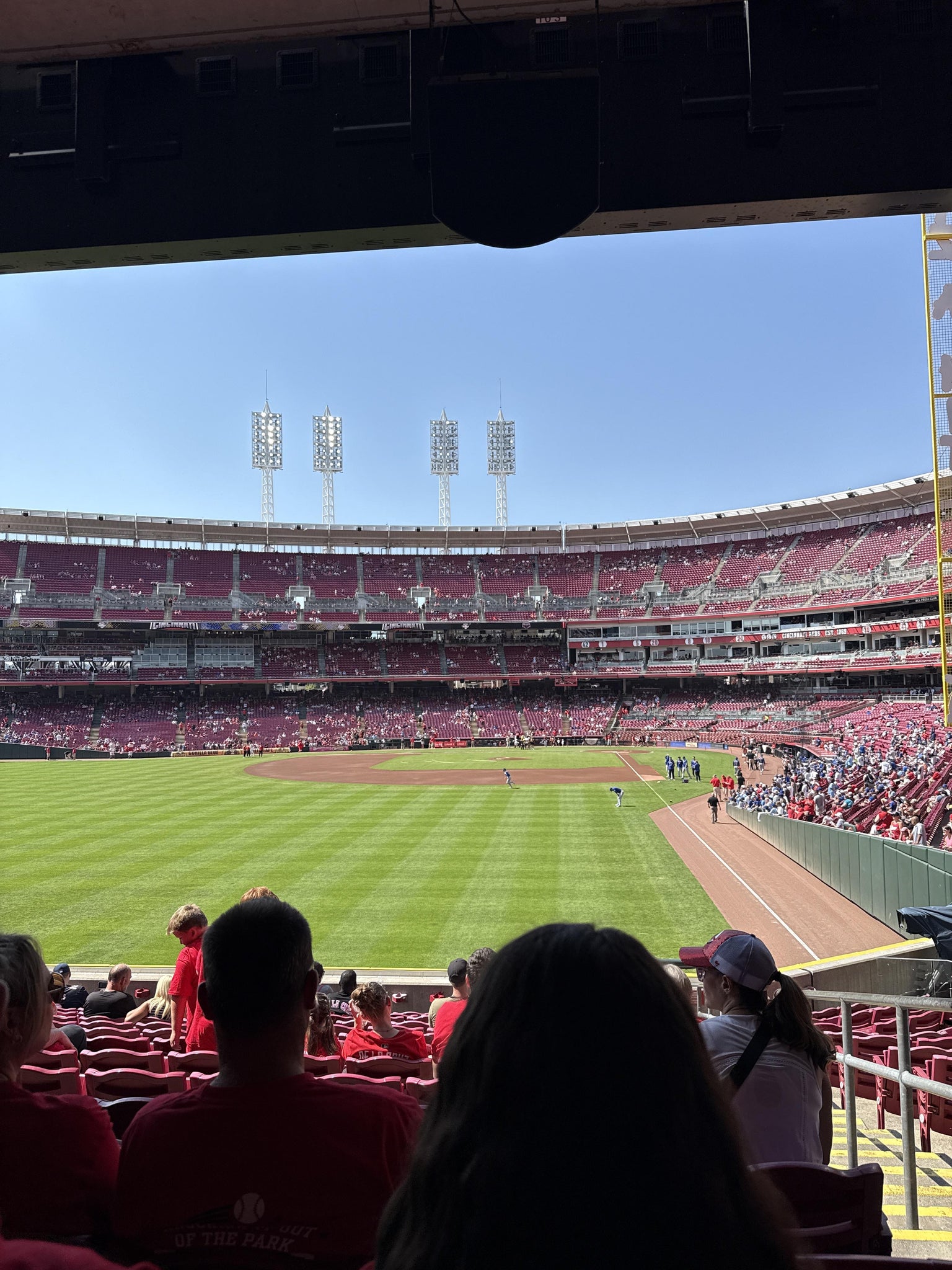 Real Fan View taken from Section 104 at Great American Ball Park by Allie T