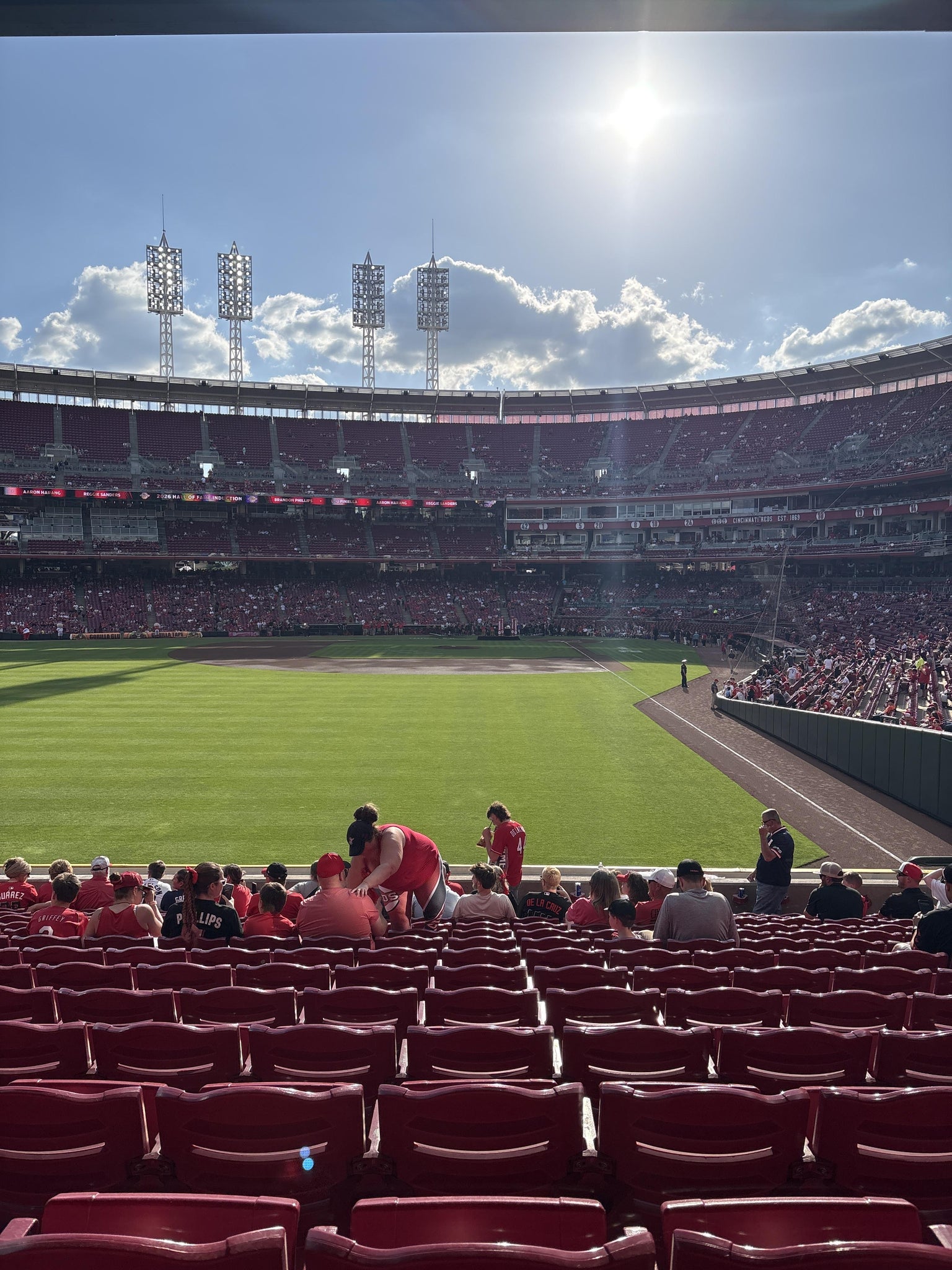 Real Fan View taken from Section 105 at Great American Ball Park by Anonymous User