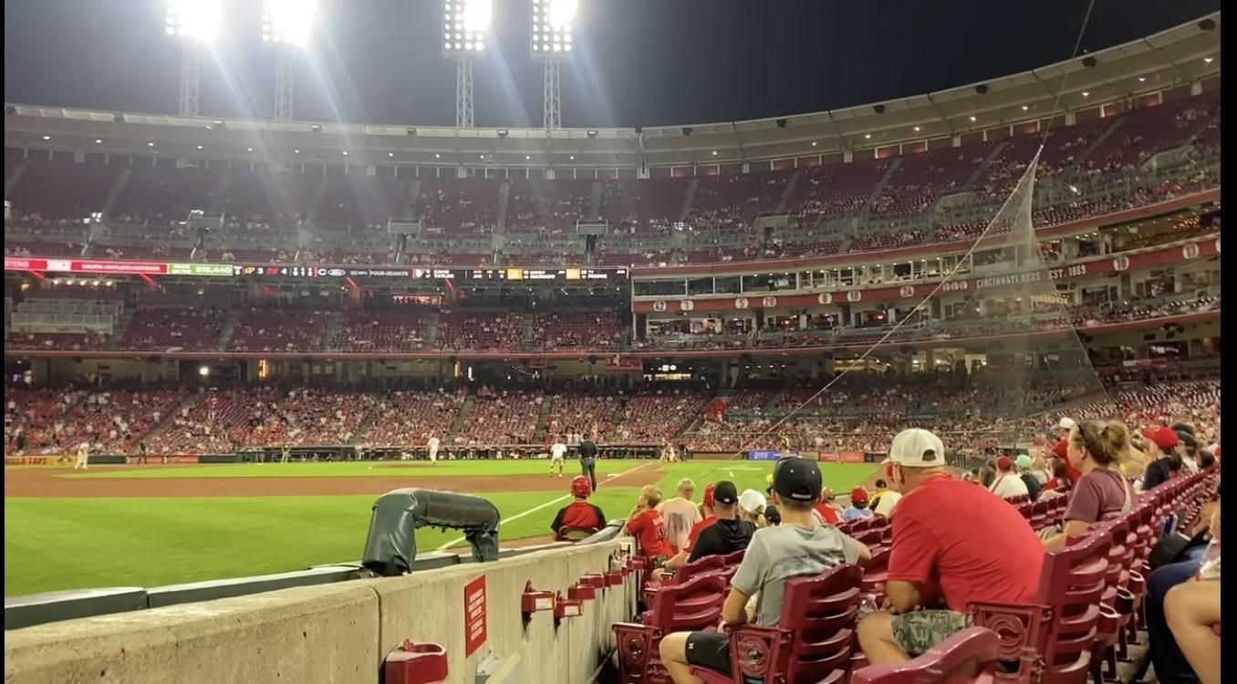 Real Fan View taken from Section 110 at Great American Ball Park by Deborah S