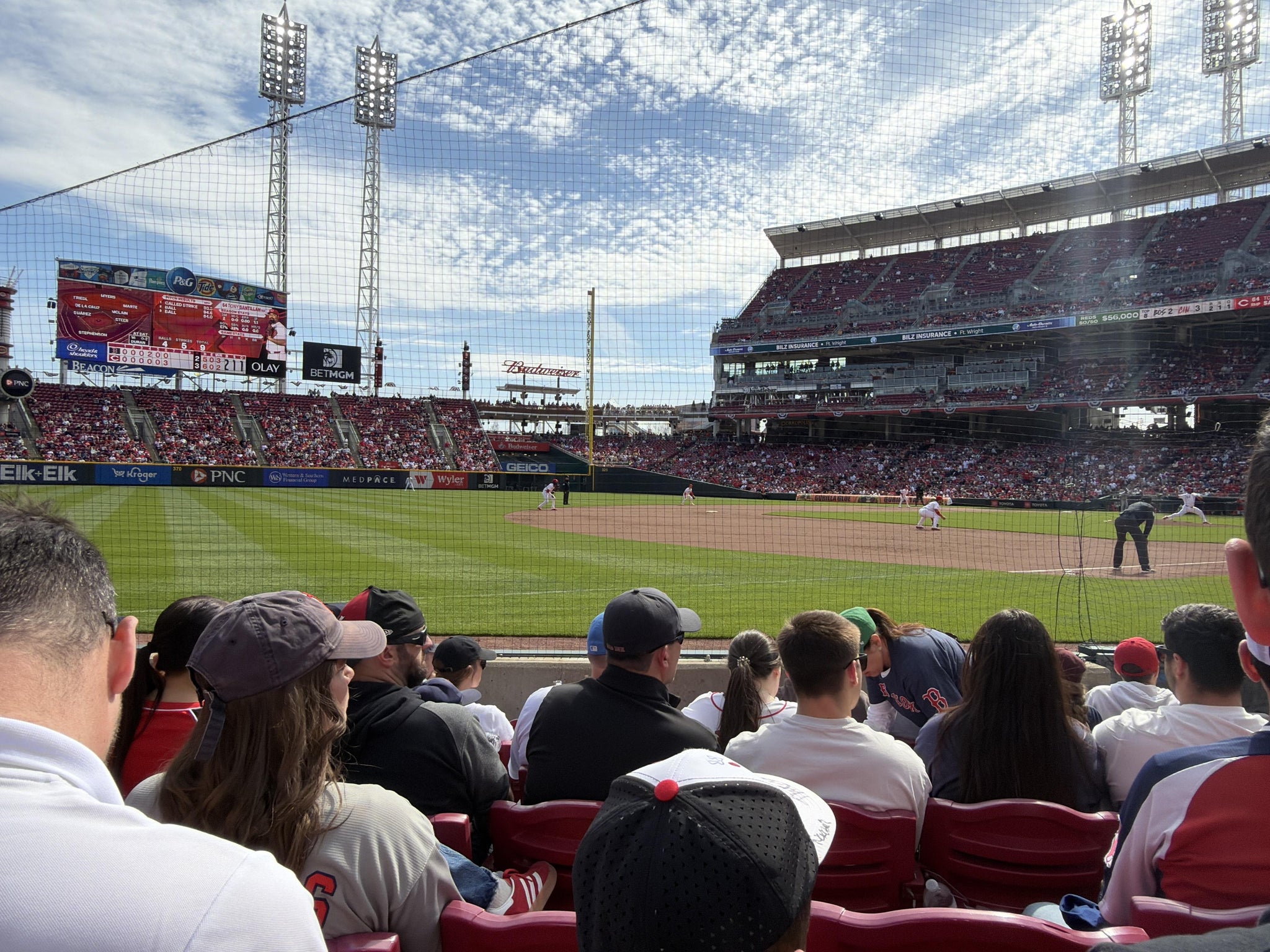 Real Fan View taken from Section 112 at Great American Ball Park by Aidan M