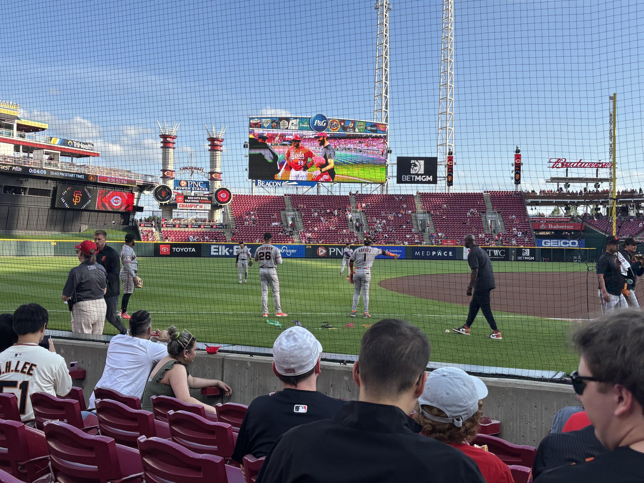 Real Fan View taken from Section 113 at Great American Ball Park by Dallas M