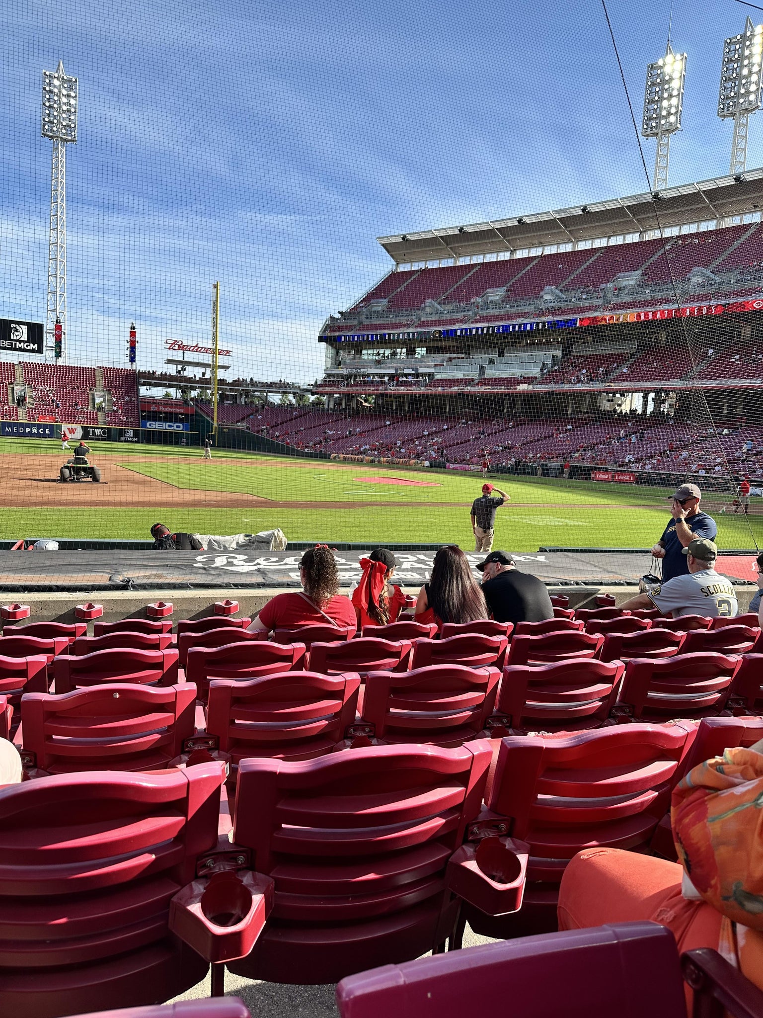 Real Fan View taken from Section 115 at Great American Ball Park by Pamela L