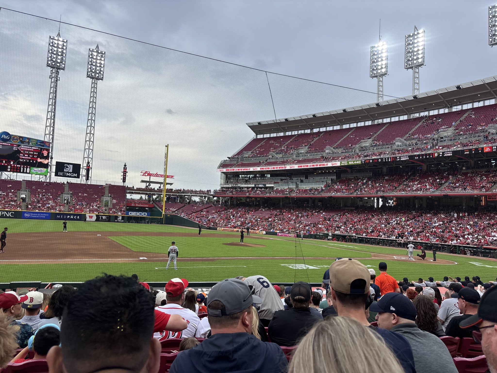 Real Fan View taken from Section 115 at Great American Ball Park by Emmy J