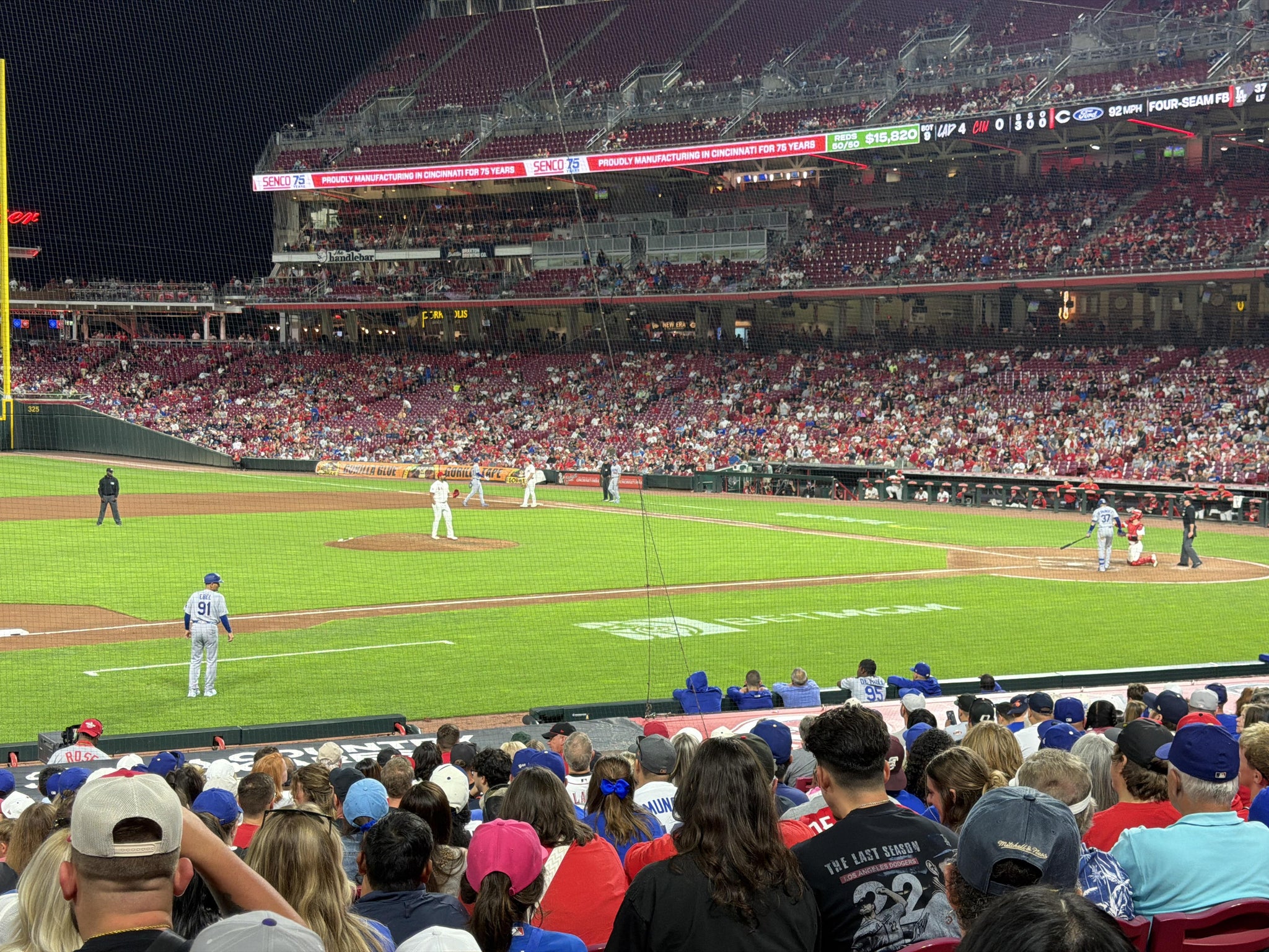 Real Fan View taken from Section 115 at Great American Ball Park by Josh C