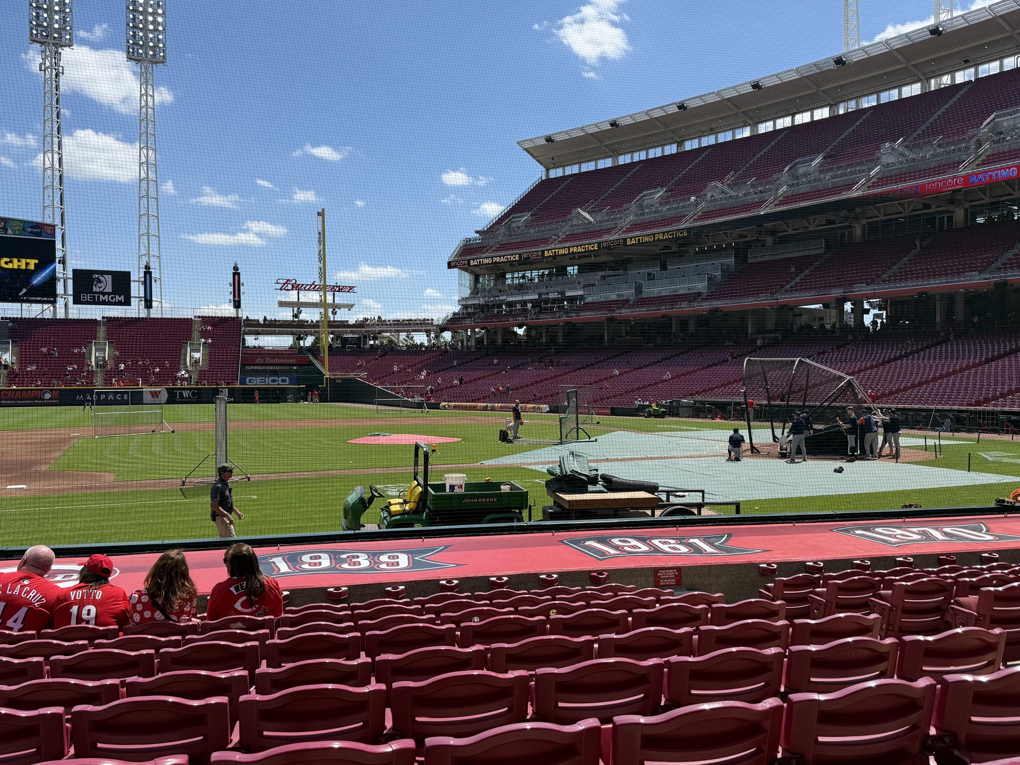 Real Fan View taken from Section 116 at Great American Ball Park by Robert L