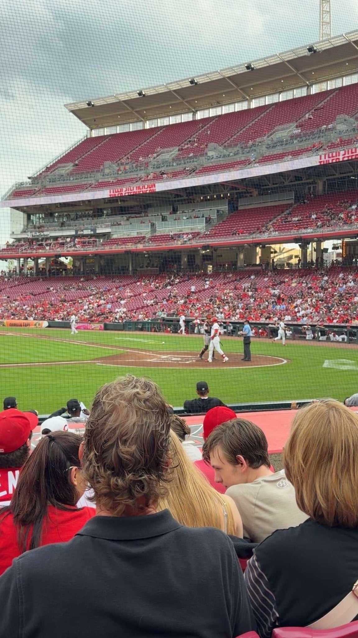 Real Fan View taken from Section 117 at Great American Ball Park by Cathy F