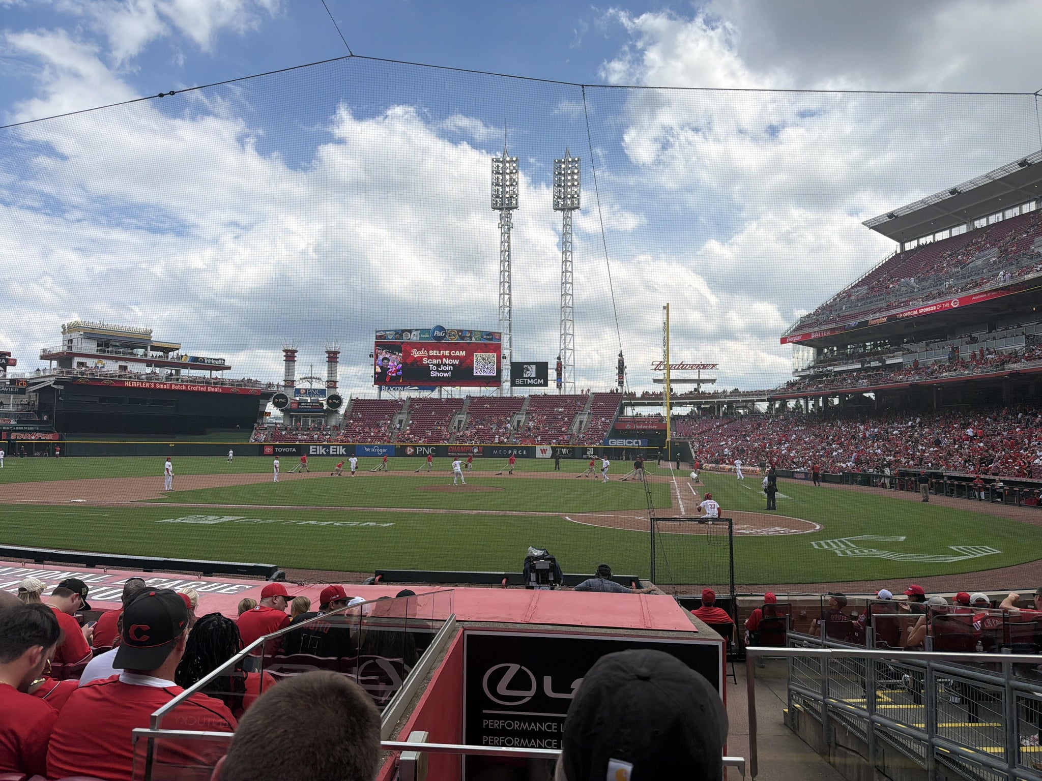 Real Fan View taken from Section 119 at Great American Ball Park by Eric L