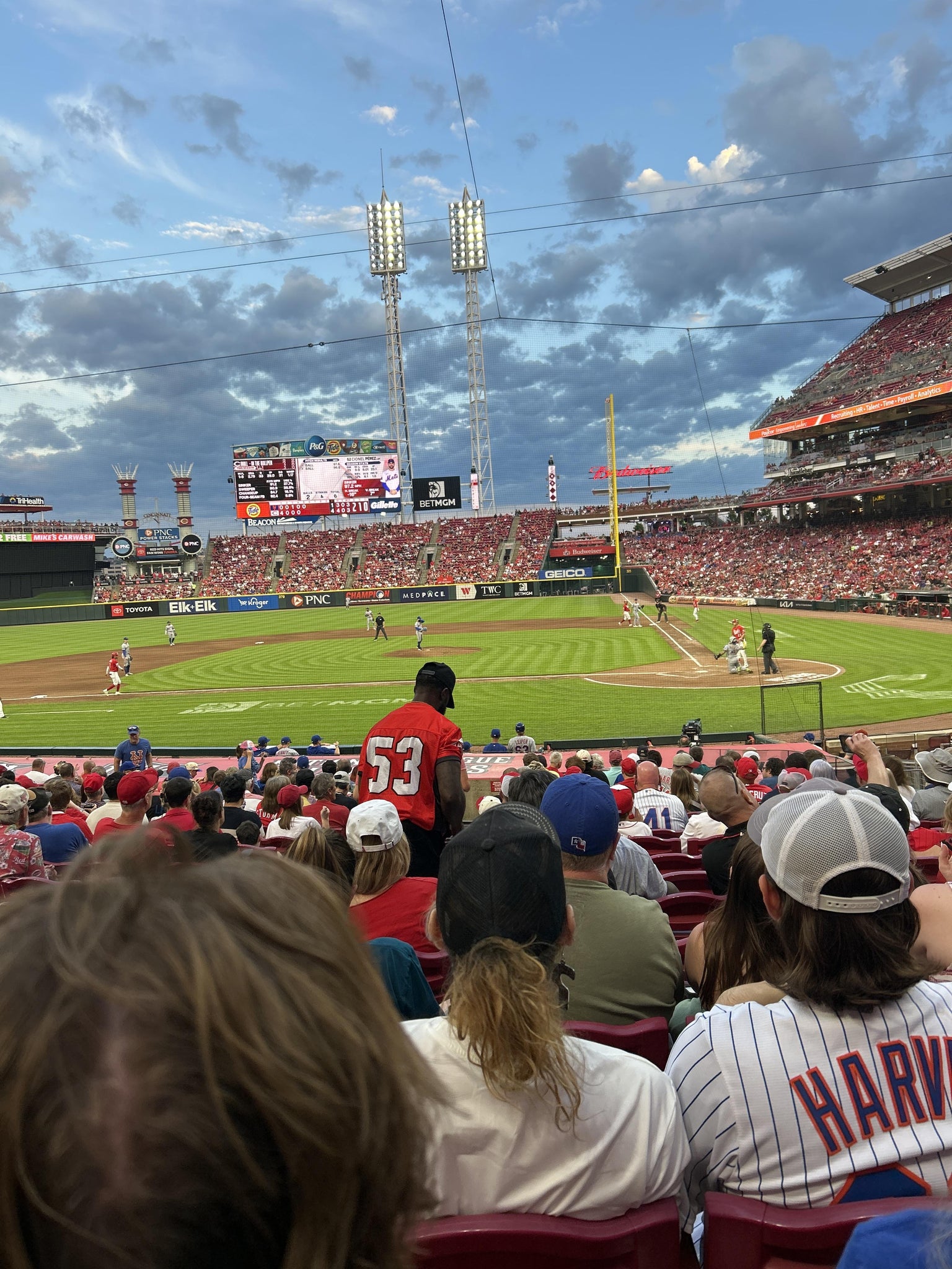 Real Fan View taken from Section 119 at Great American Ball Park by Justin B