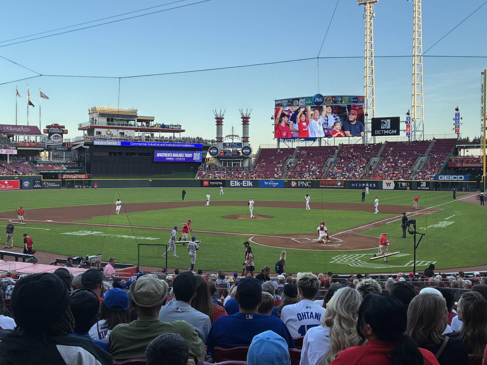 Real Fan View taken from Section 121 at Great American Ball Park by Todd G