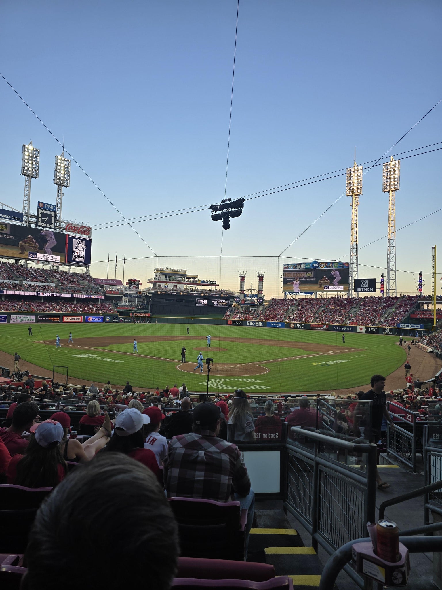 Real Fan View taken from Section 122 at Great American Ball Park by James R