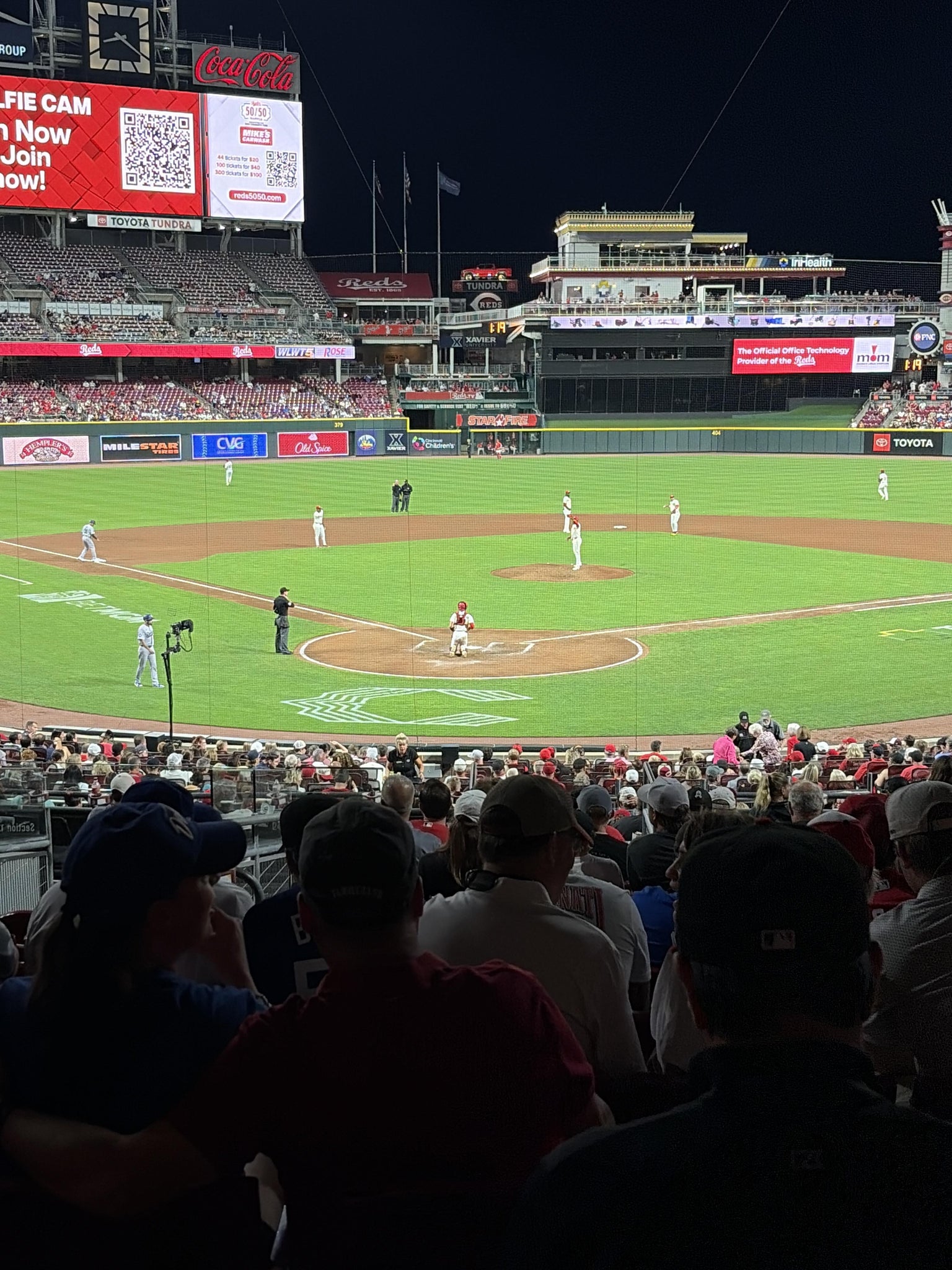 Real Fan View taken from Section 124 at Great American Ball Park by Kazuo K