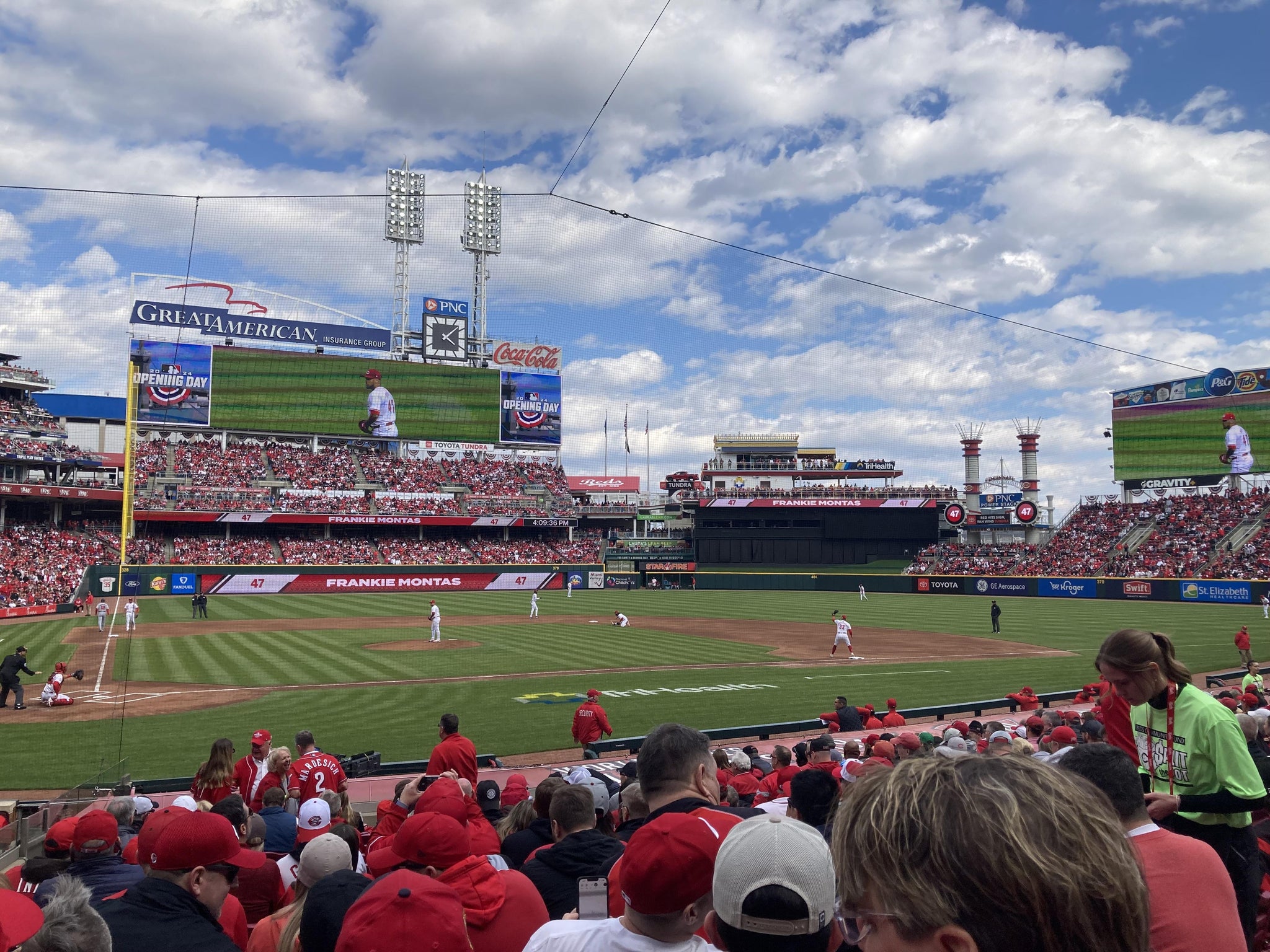 Real Fan View taken from Section 127 at Great American Ball Park by William C