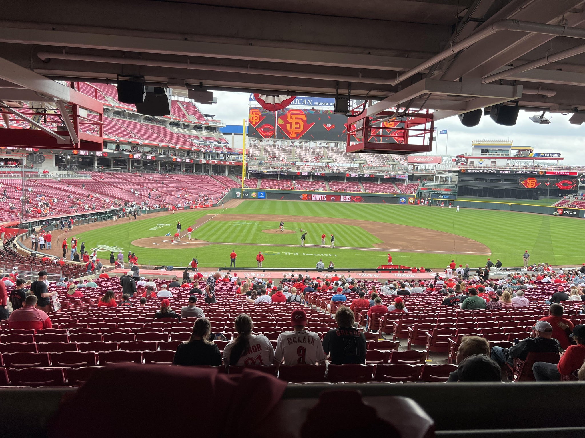 Real Fan View taken from Section 128 WC at Great American Ball Park by John L
