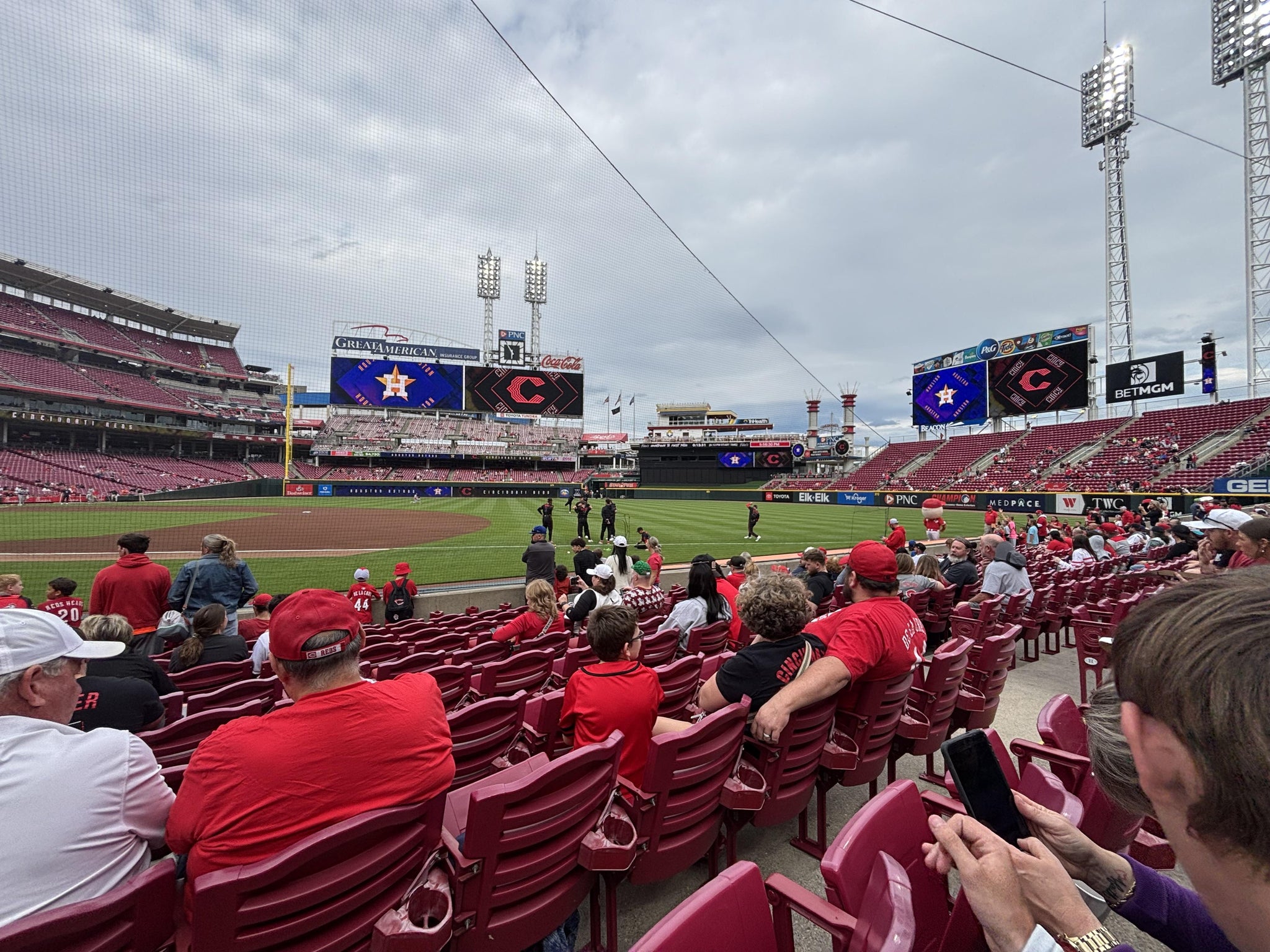 Real Fan View taken from Section 132 at Great American Ball Park by Ray H