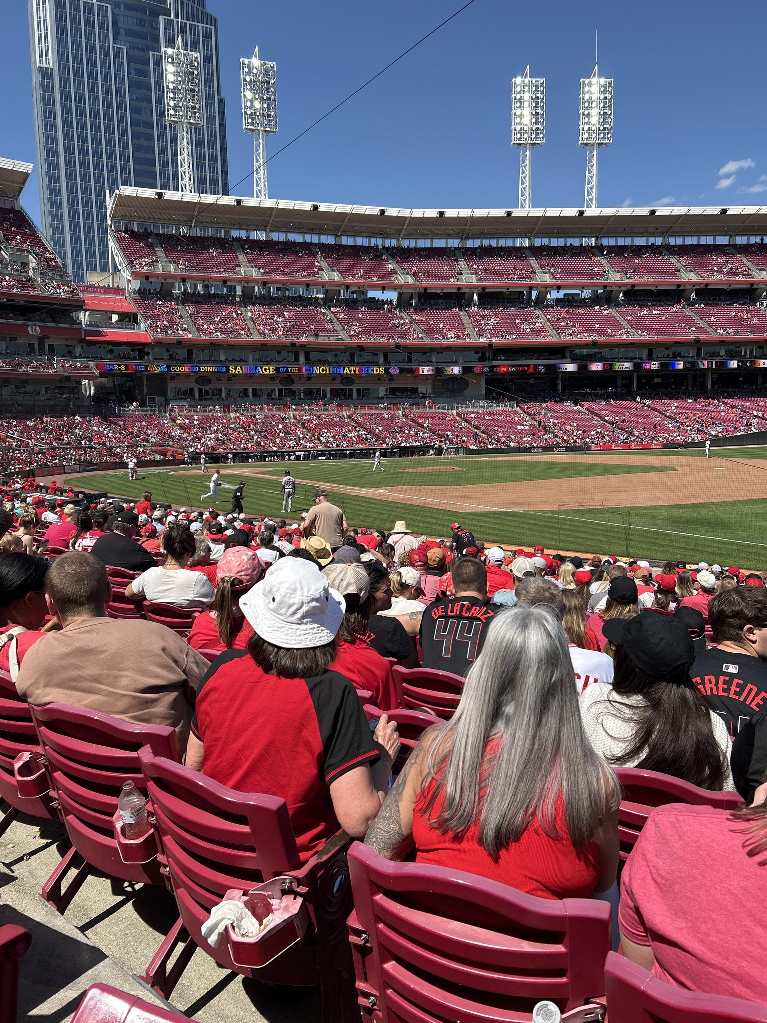 Real Fan View taken from Section 134 at Great American Ball Park by Mary jean C