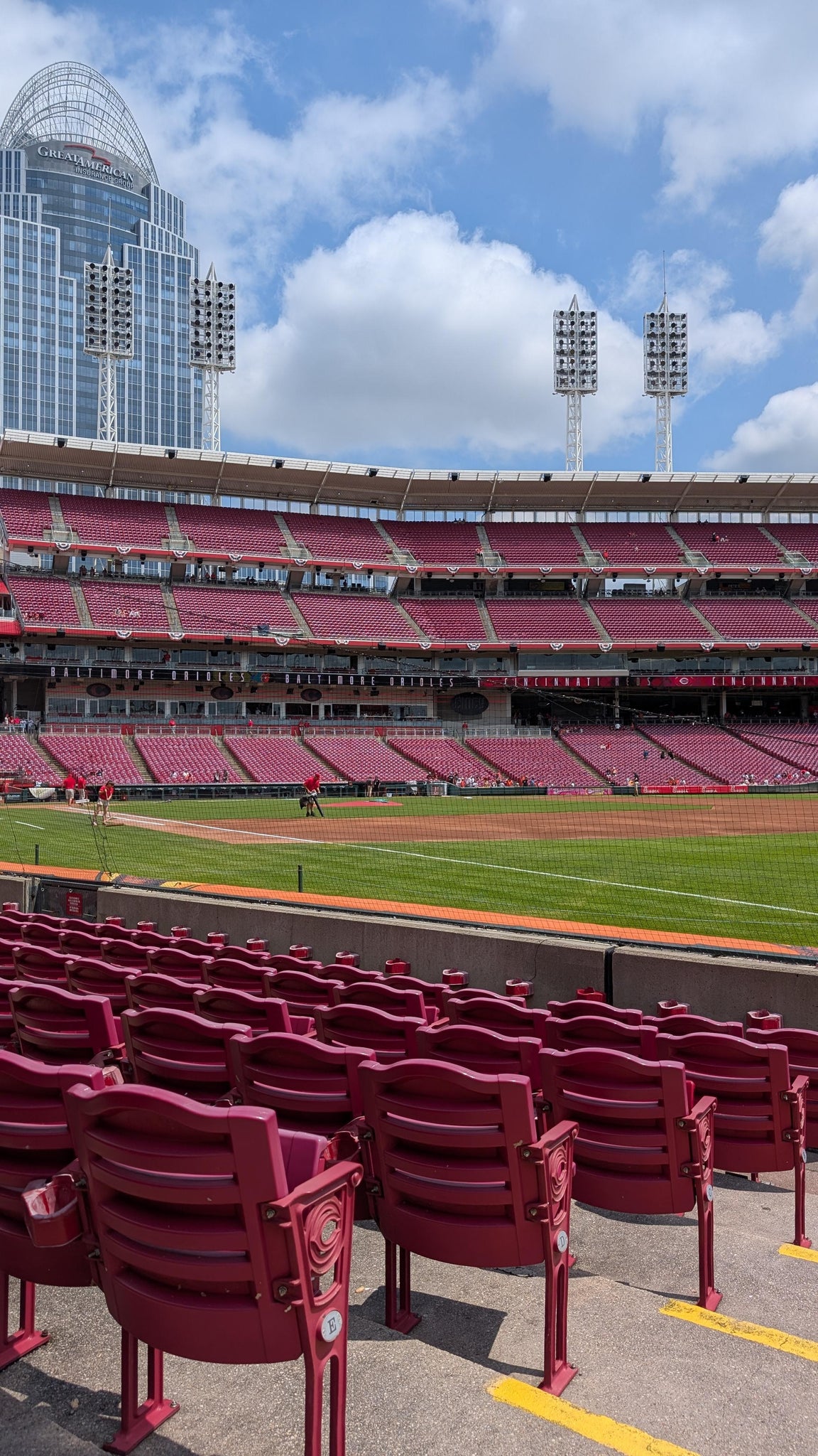 Real Fan View taken from Section 135 at Great American Ball Park by Diana W