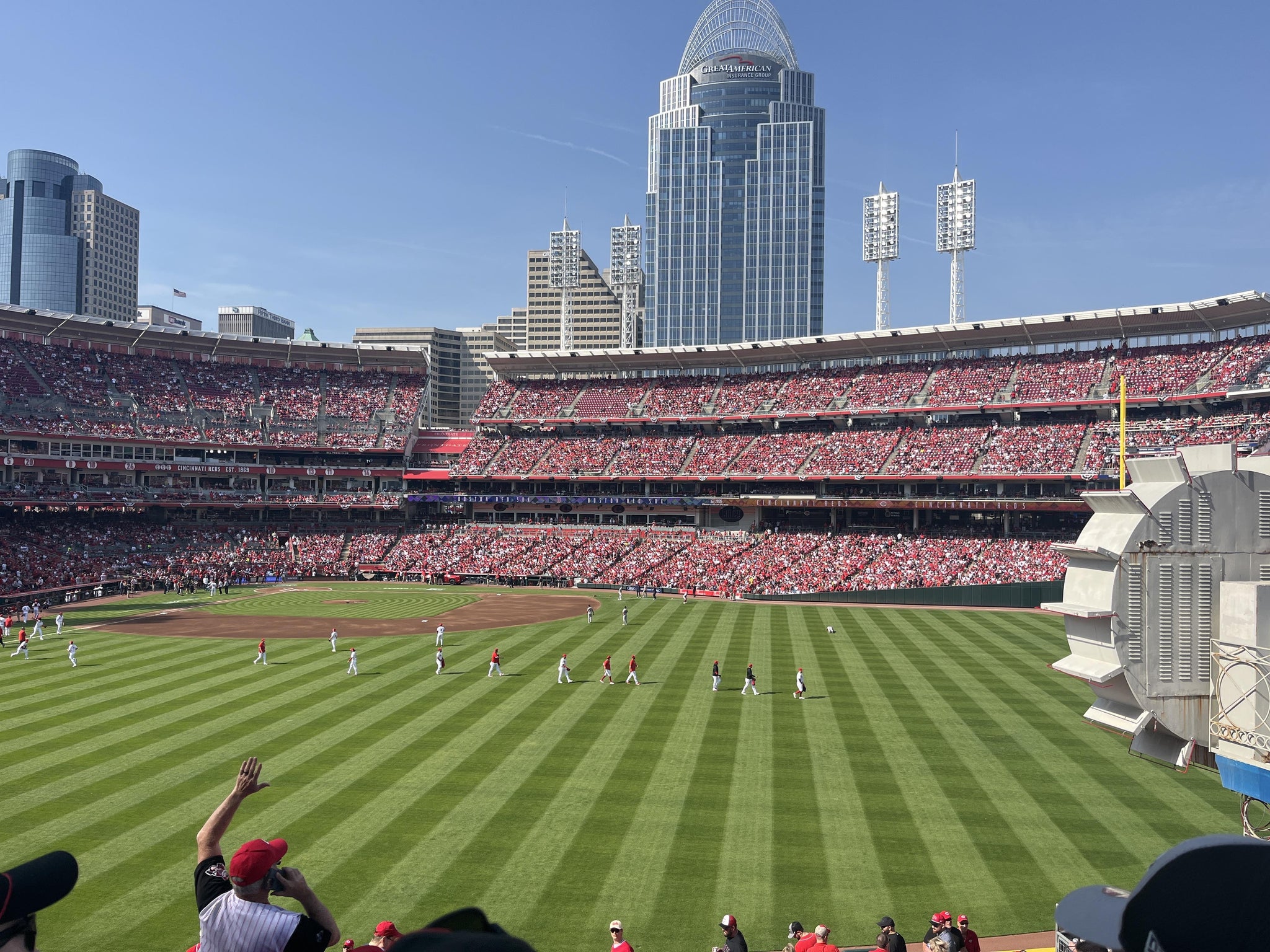 Real Fan View taken from Section 144 at Great American Ball Park by Maureen P