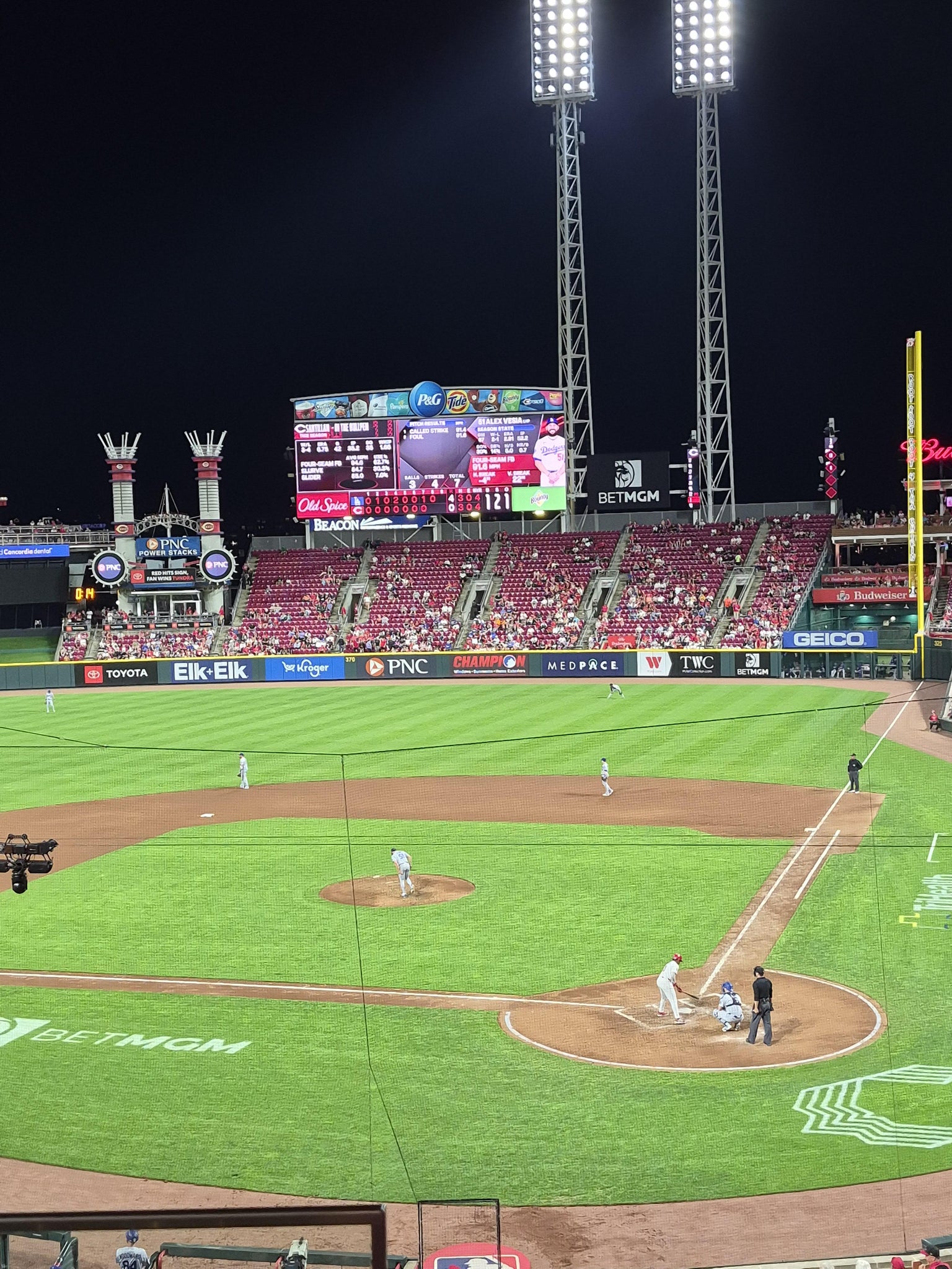 Real Fan View taken from Section 221 at Great American Ball Park by James W
