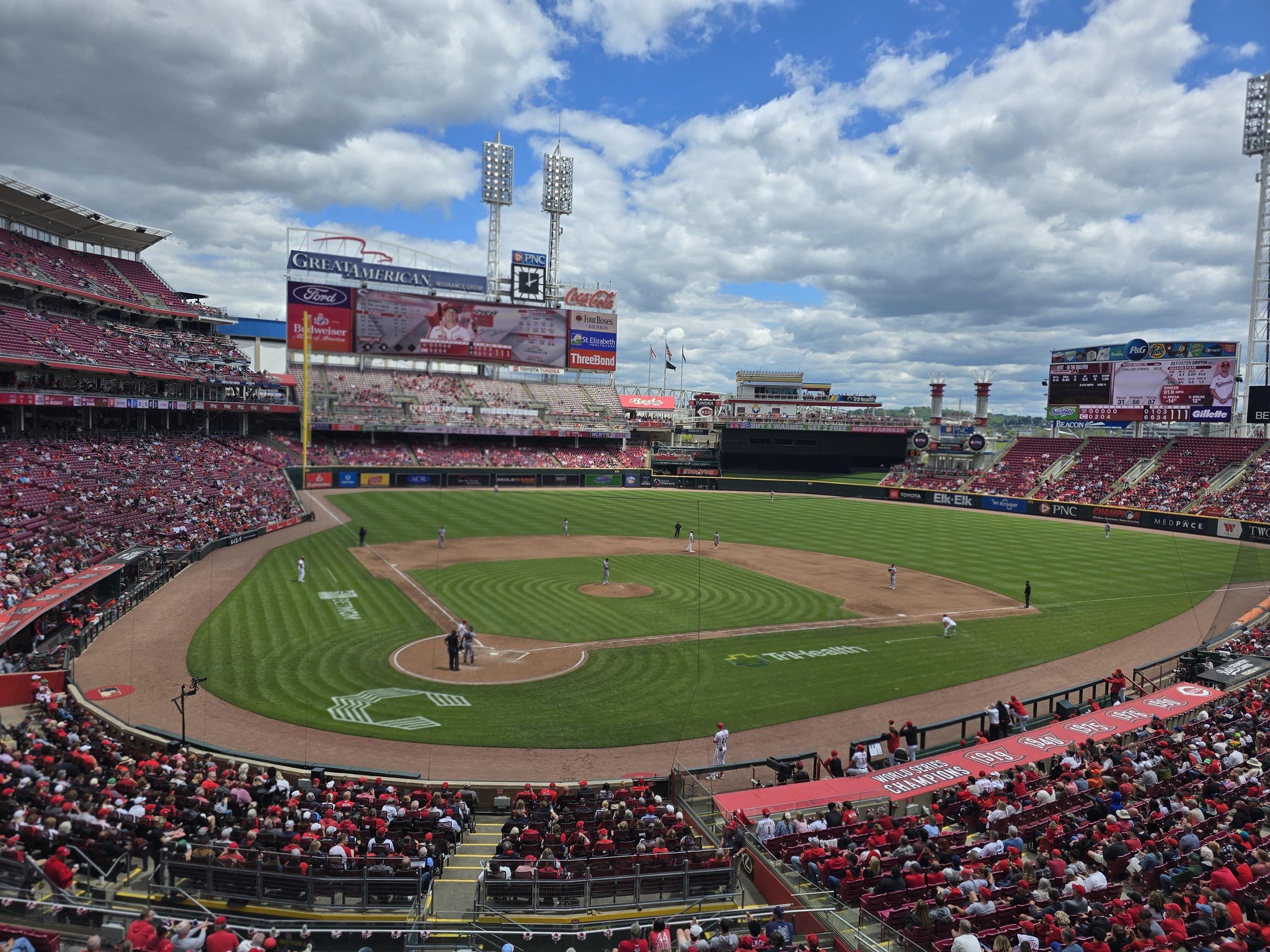Real Fan View taken from Section 226 at Great American Ball Park by James R