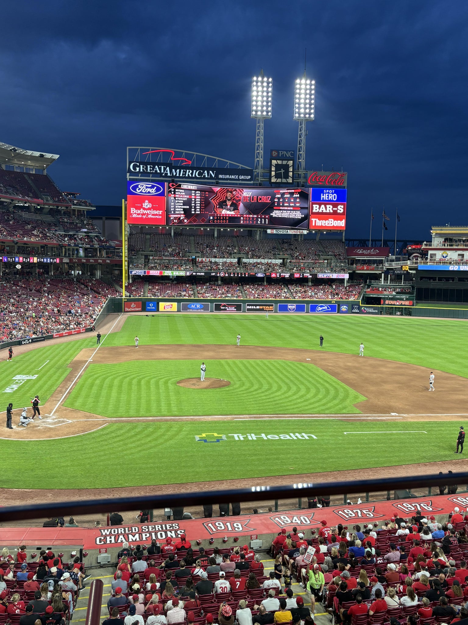 Real Fan View taken from Section 301 at Great American Ball Park by Ray H
