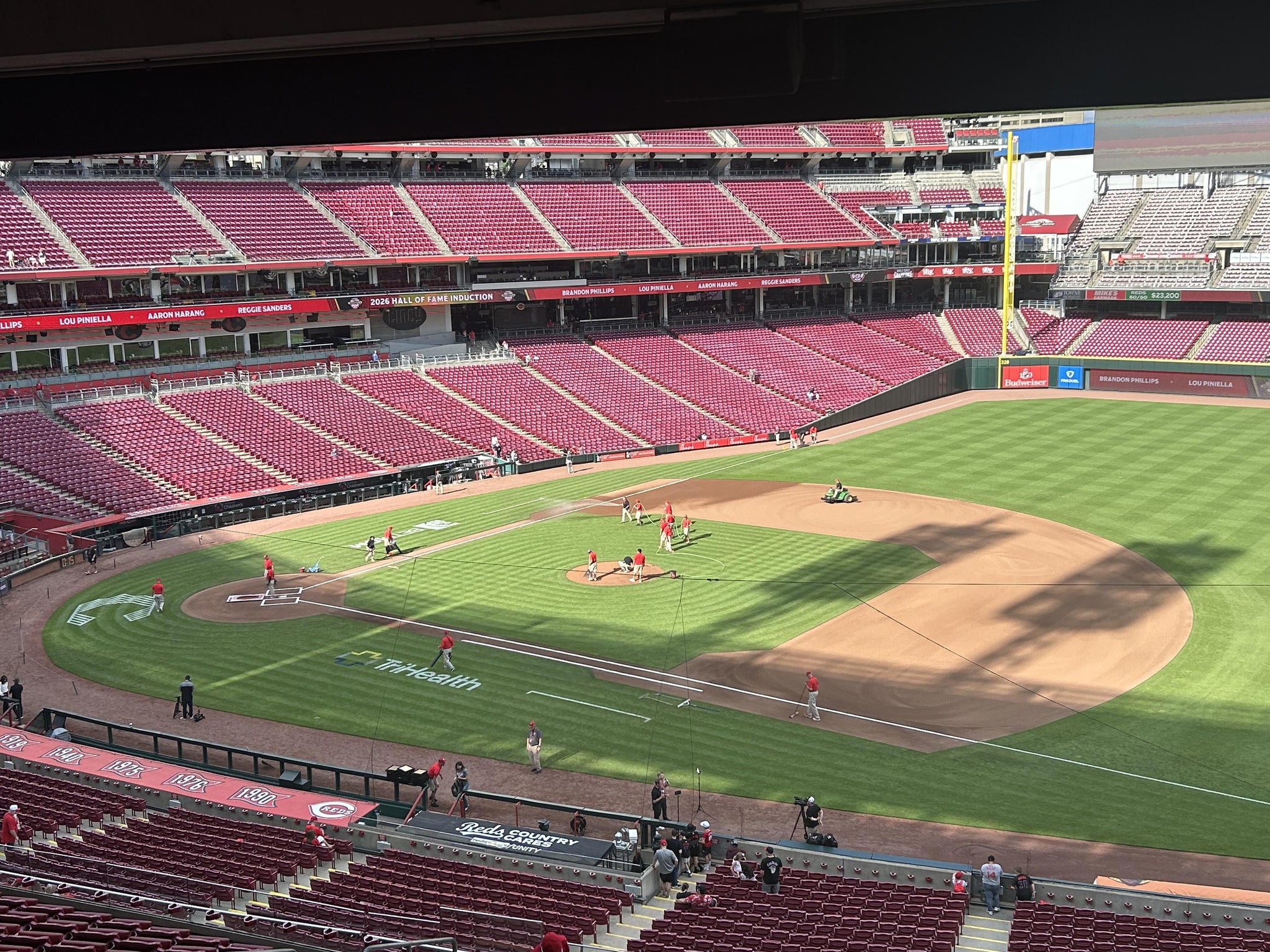 Real Fan View taken from Section 305 at Great American Ball Park by Steve M