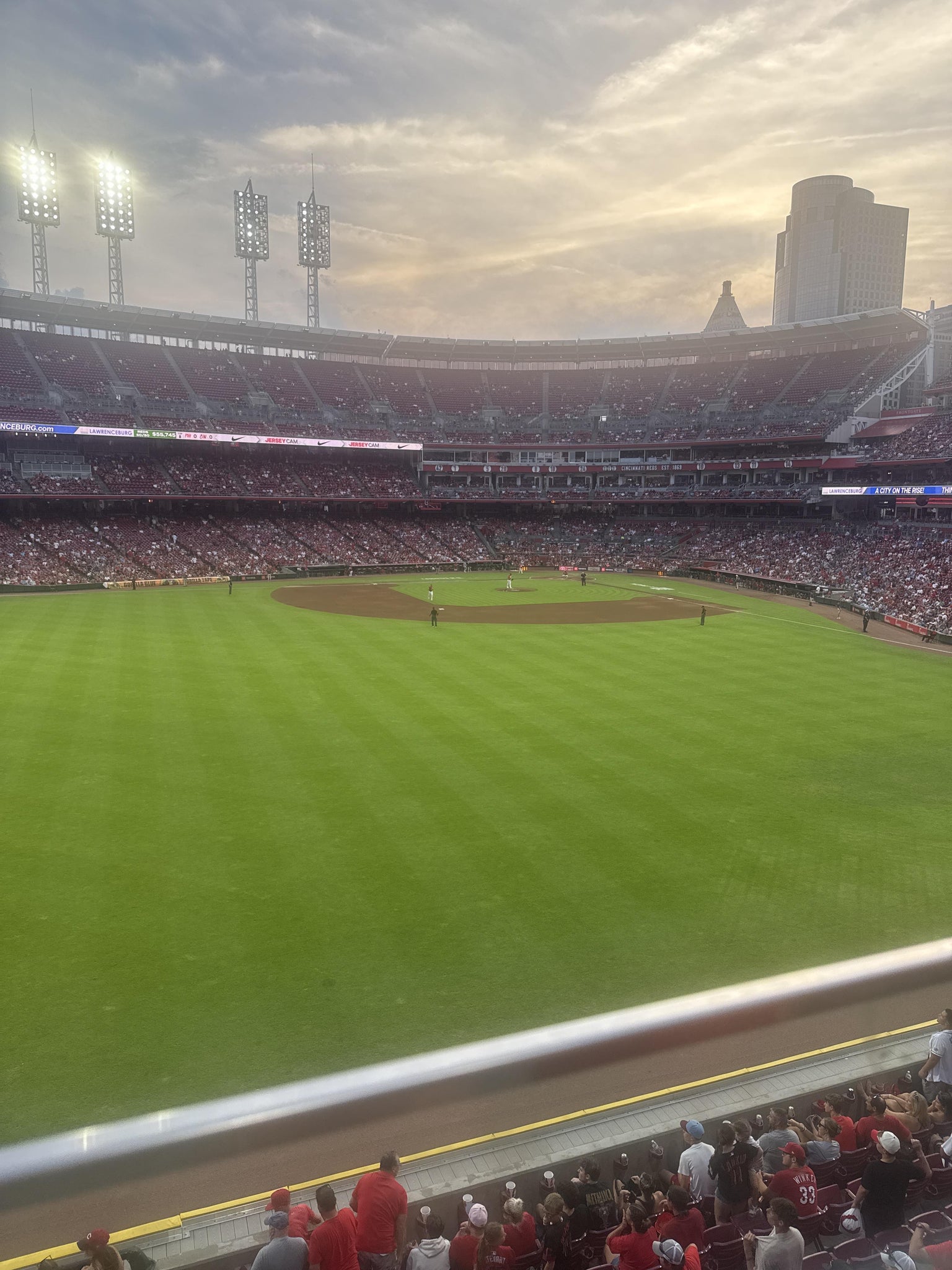 Real Fan View taken from Section 402 at Great American Ball Park by Kory V