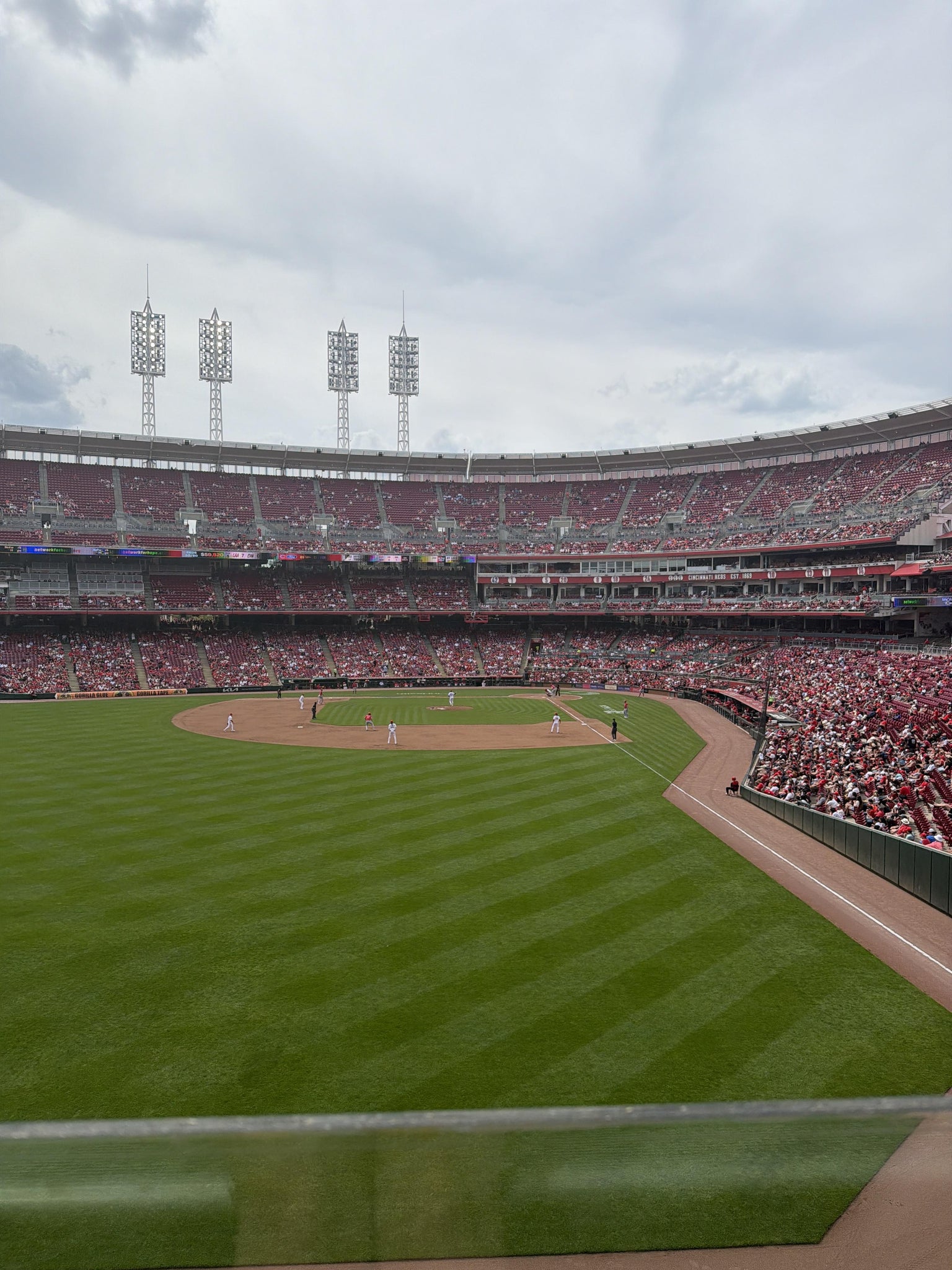 Real Fan View taken from Section 405 at Great American Ball Park by Kelsey C