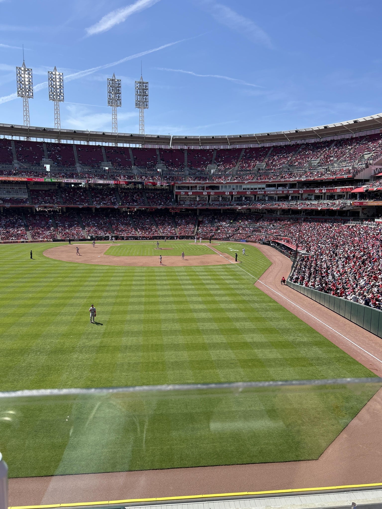 Real Fan View taken from Section 405 at Great American Ball Park by Erika B