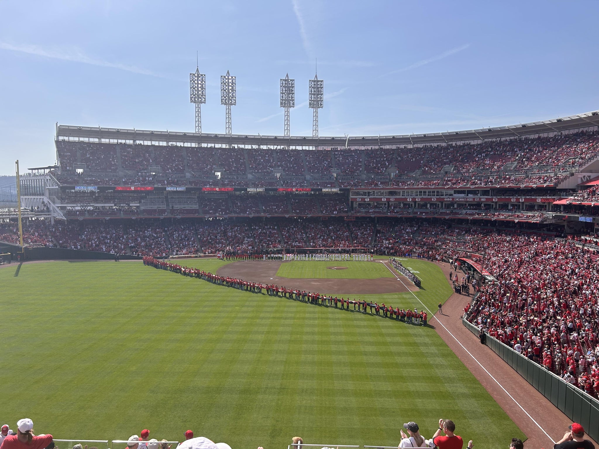 Real Fan View taken from Section 405 at Great American Ball Park by Mary H