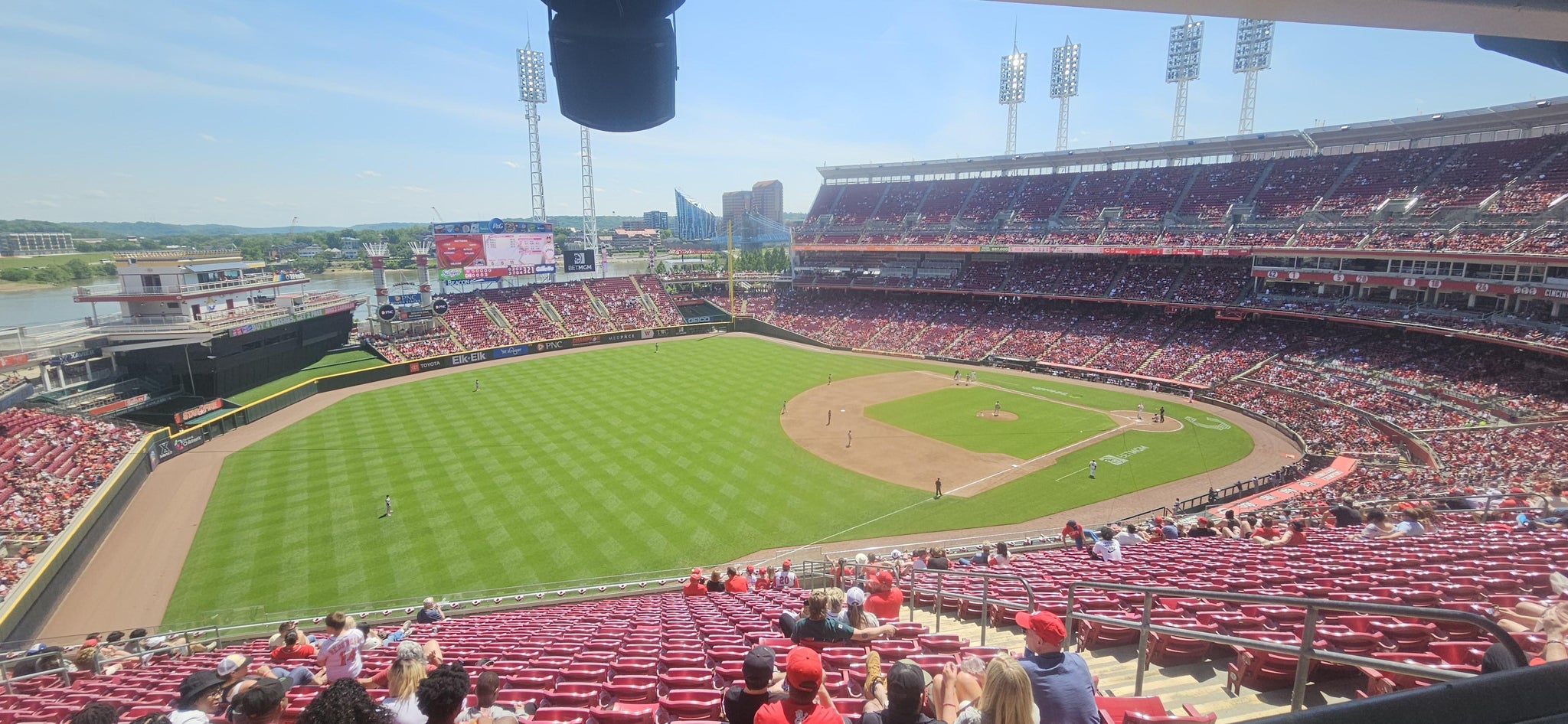 Real Fan View taken from Section 412 WC at Great American Ball Park by Jeffrey S